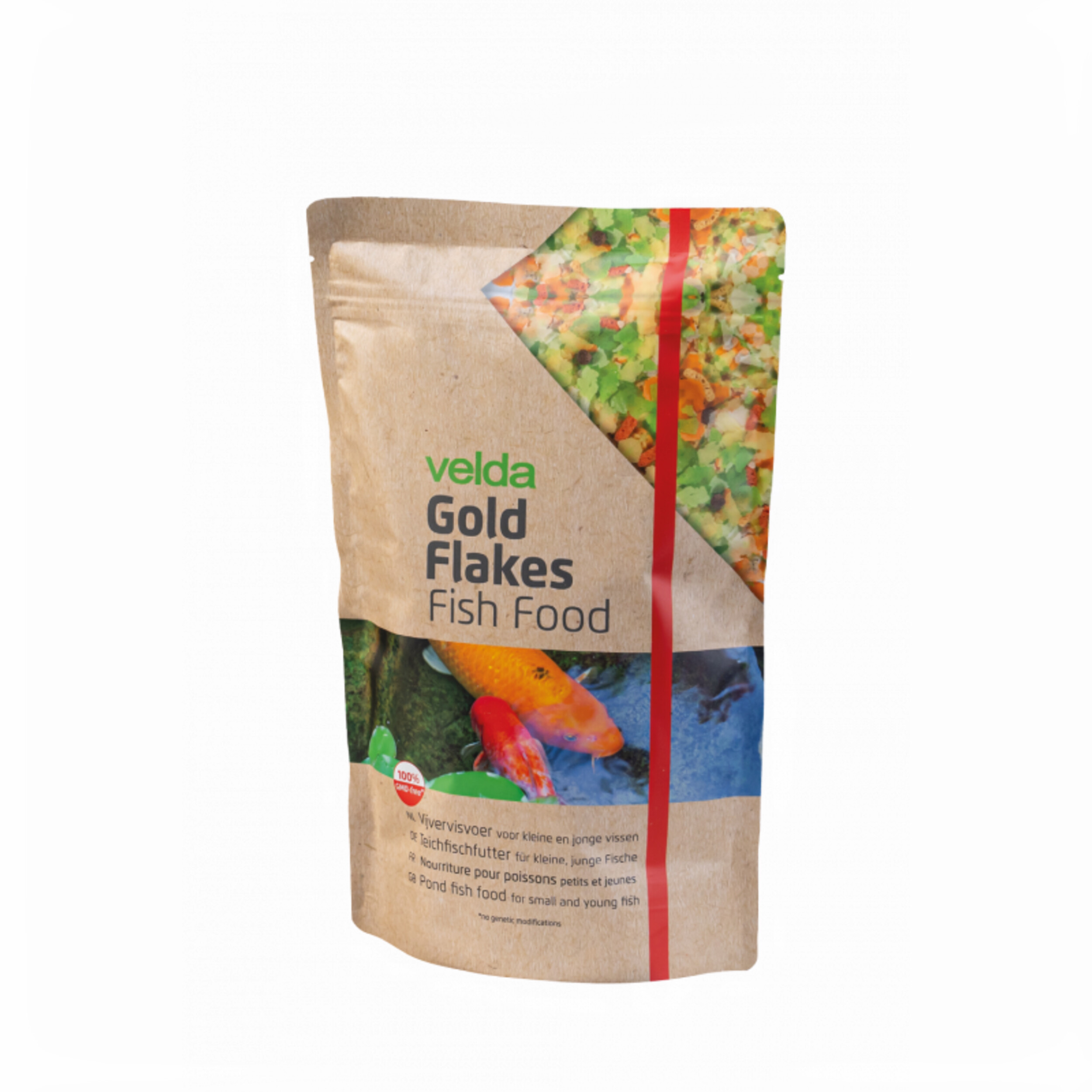 Velda Gold Flakes 1000 ml - GMO-vrij Vlokvoer voor Gezonde Vijvervissen en Waterkwaliteit