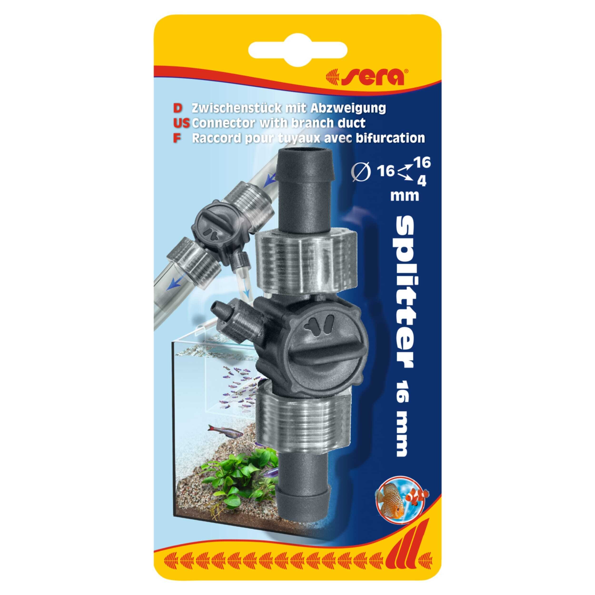 Sera Splitter - Nauwkeurige Waterregulatie Tussenstuk, 16/16/4mm Slangen - Aquarium Toebehoren