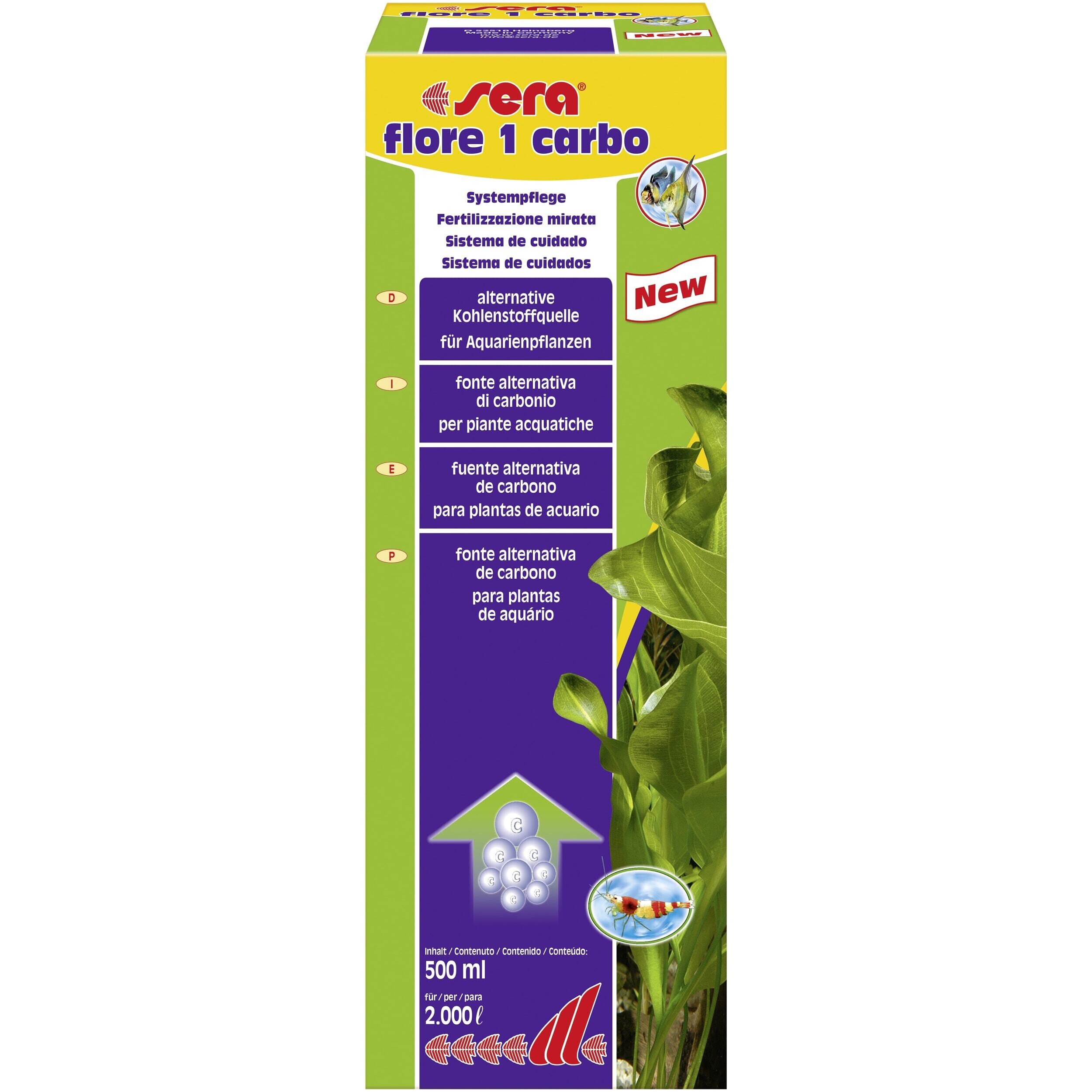 Sera Flore 1 Carbo 500ml - Vloeibare Aquarium Plantenvoeding voor Weelderige Groei