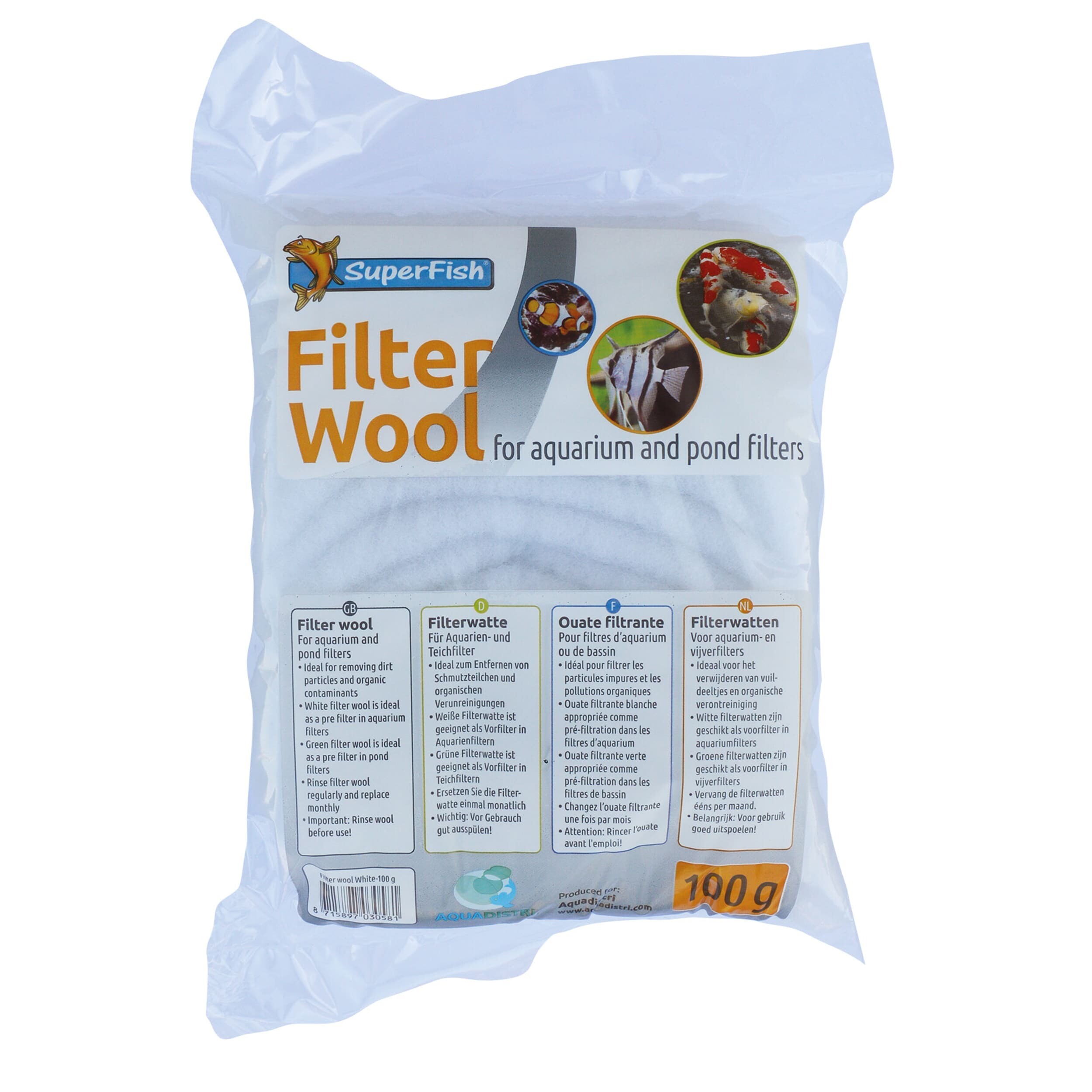 Superfish Filterwatten 100g - Fijnmazig Voor Heldere Vijver & Effectieve Vuilverwijdering