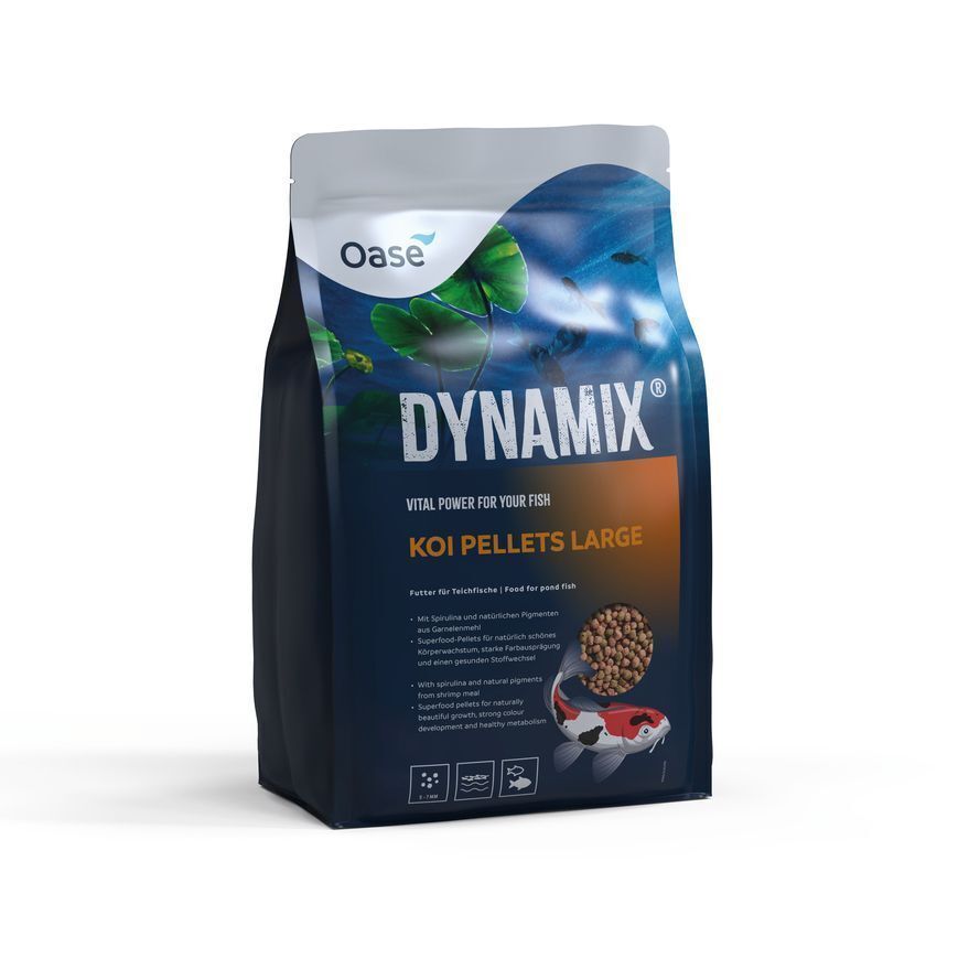 Oase DYNAMIX Koi Pellets Large 8L - Voer voor Groei en Kleur voor Koi >20cm afbeelding