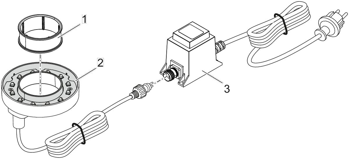 Oase Trafo 6 VA Transformator voor Vijververlichting - 2m Kabel H05RN-F, Weerbestendig afbeelding