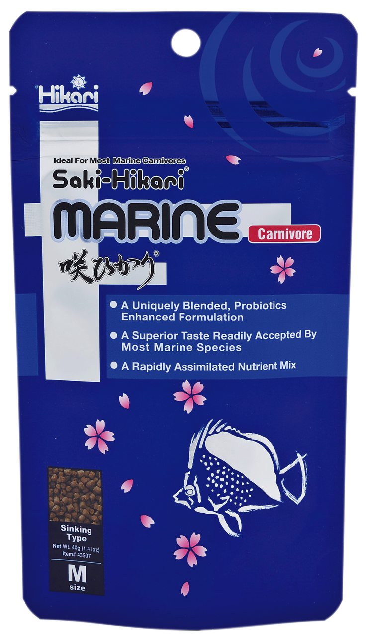 Saki Hikari Marine Carnivore 40g - Premium Eiwitrijk Voer voor Zeewatervissen met Probiotica afbeelding