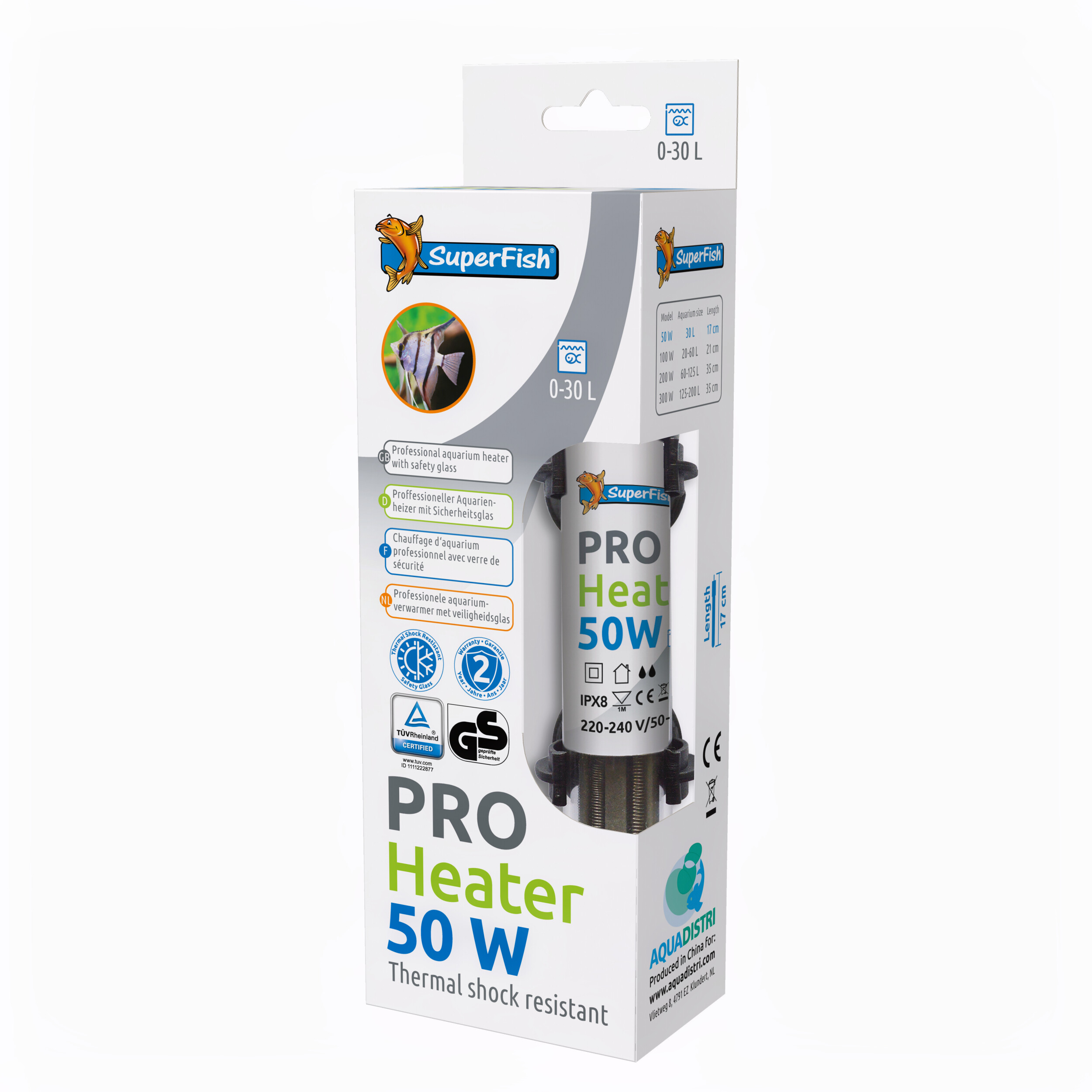 Superfish Pro Heater 17 cm - Verwarming - 50 Watt 0-30 L