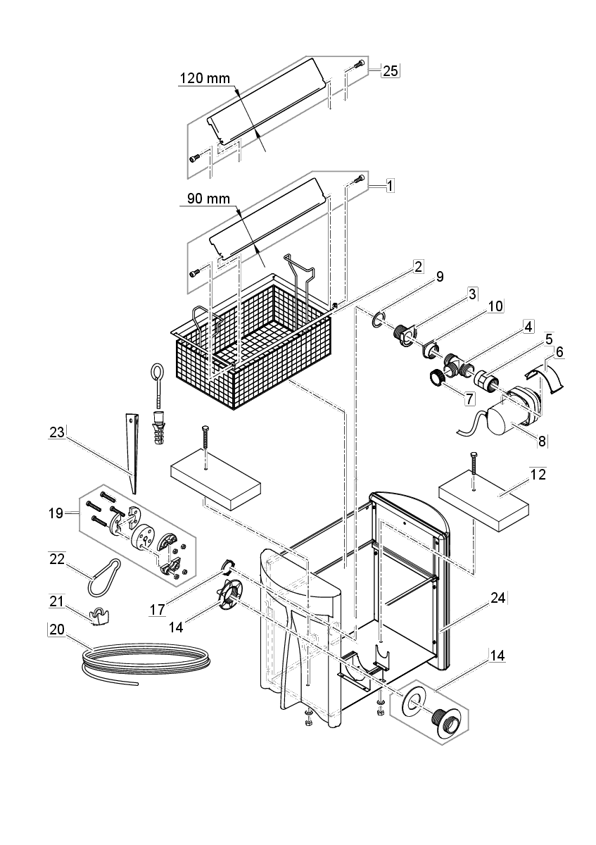 Rvs karabijnhaak 60 x 6 afbeelding