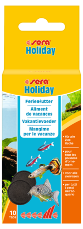 Sera Holiday Voedingstabletten 24g - 10 Langdurige Voedertabletten voor Siervissen afbeelding