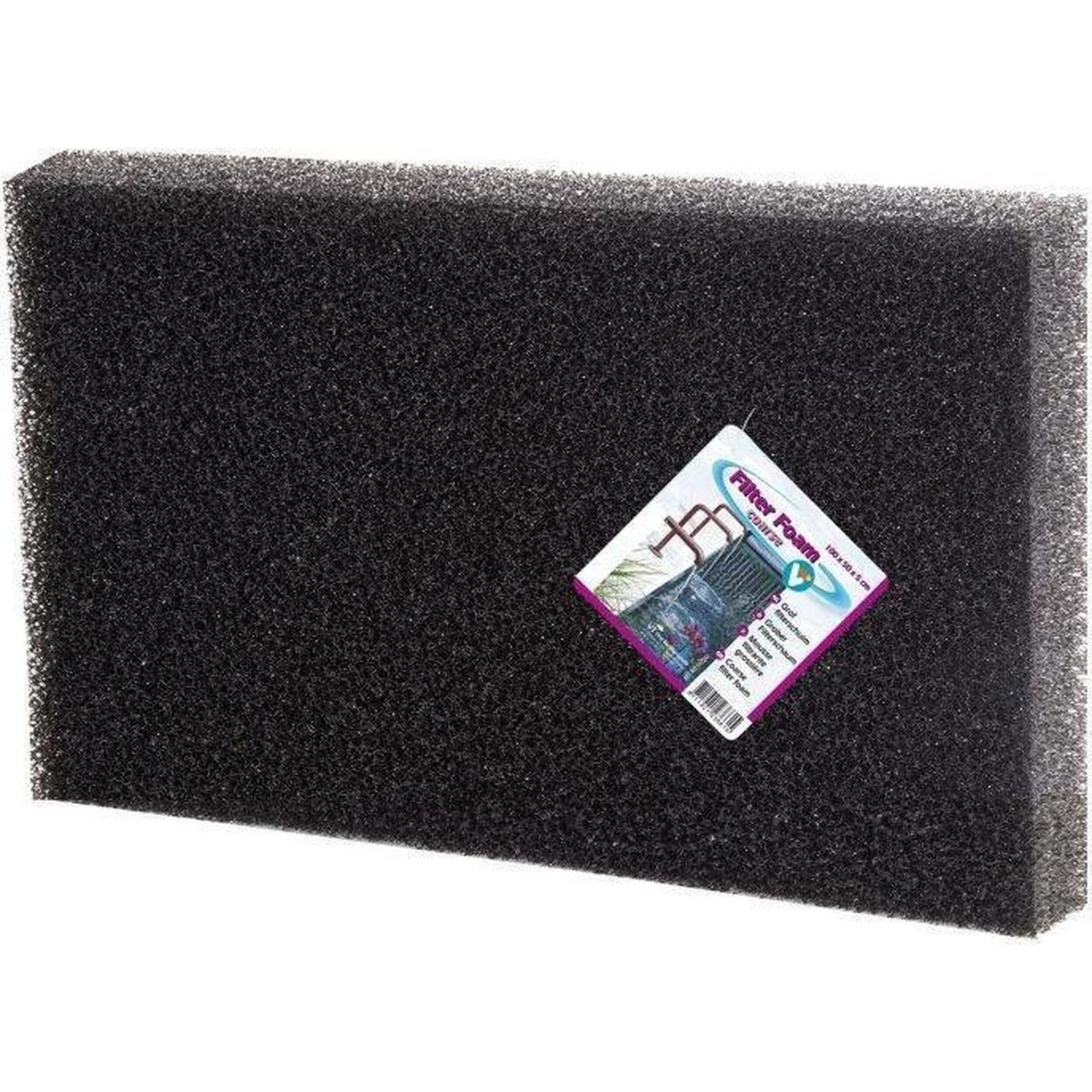 Filter foam 100 x 50 x 5 cm black - coarse