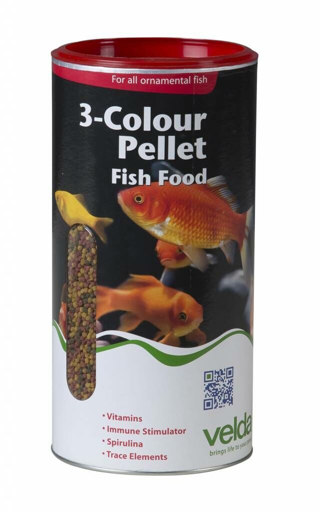 3-Colour Pellet Fish Food - 880 Gram