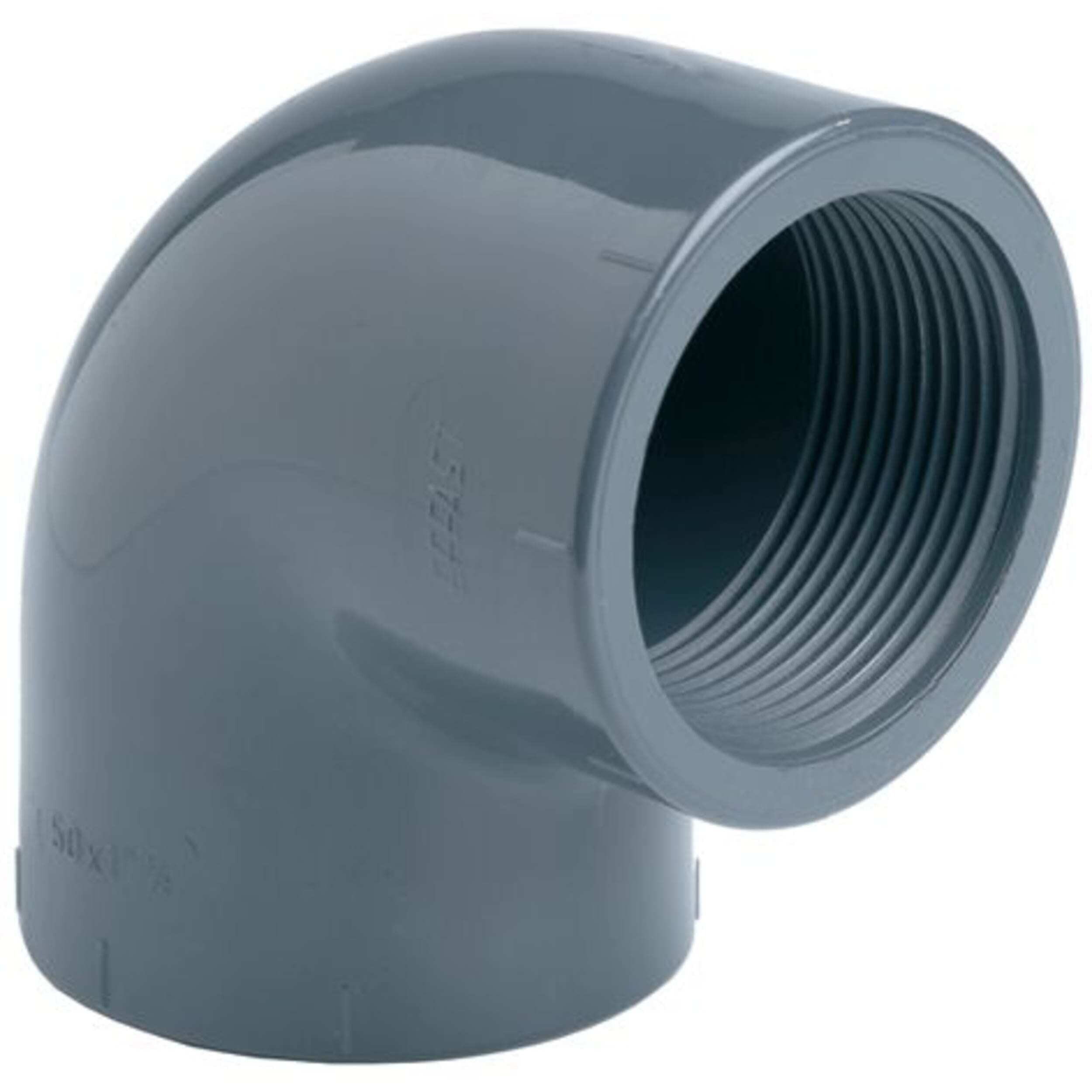 Knie 90° lijm x binnendraad 50mm x 1½''