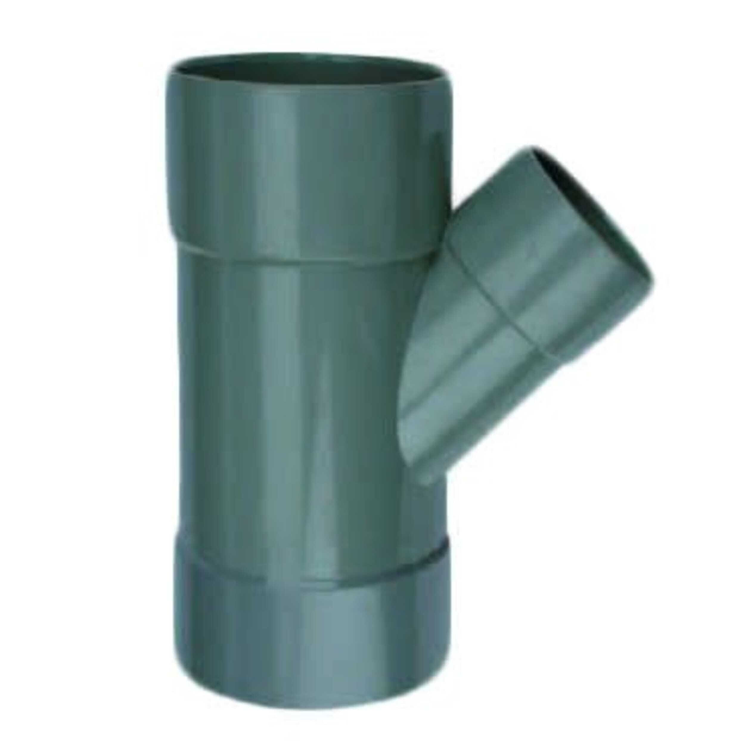 PVC Verloop T-Stuk 45° 3 x mof 75 x 50 mm Wavin