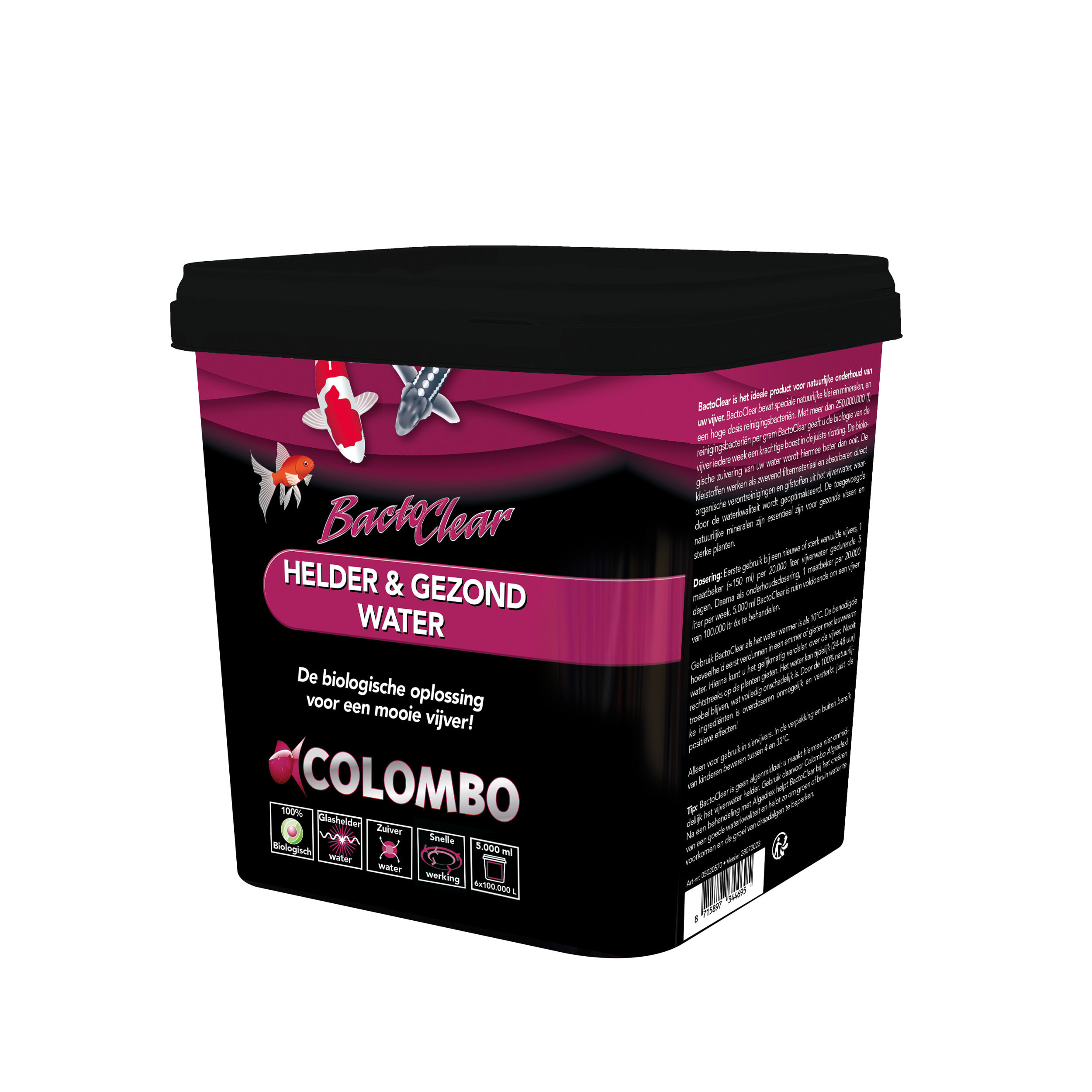 Colombo Bactoclear 5000ml - Zuivert 100.000L Vijverwater - Natuurlijke Klei & Mineralen
