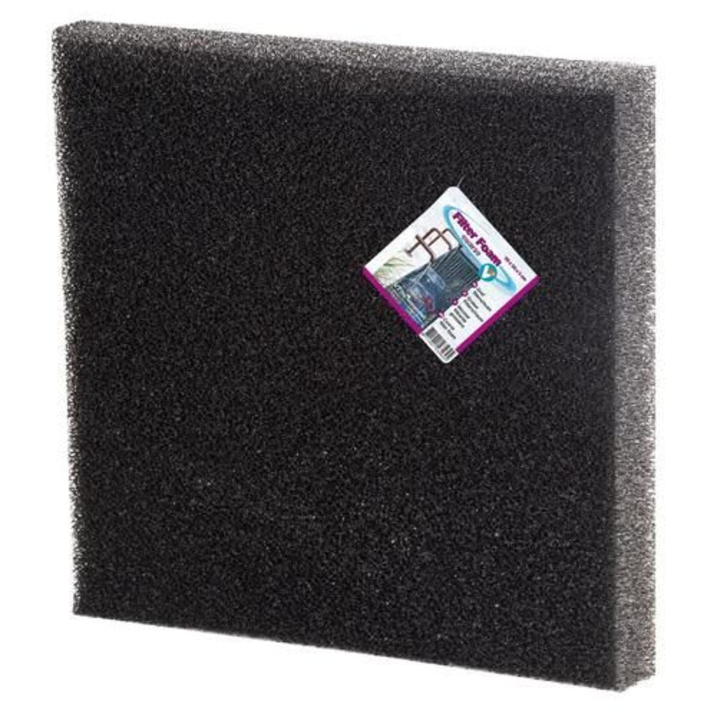 Filter foam 50 x 50 x 2 cm black - coarse