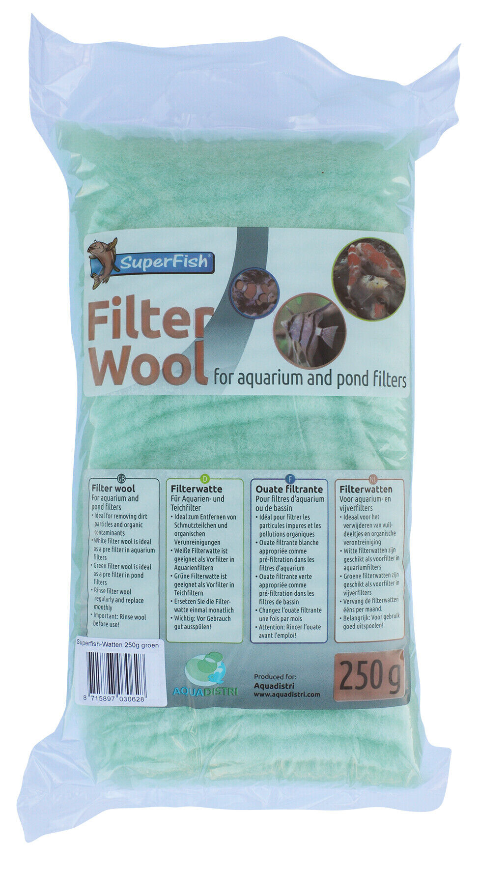 Superfish Groene Filterwatten Grof 250gr - Voorfilter Aquarium voor Helder Water afbeelding