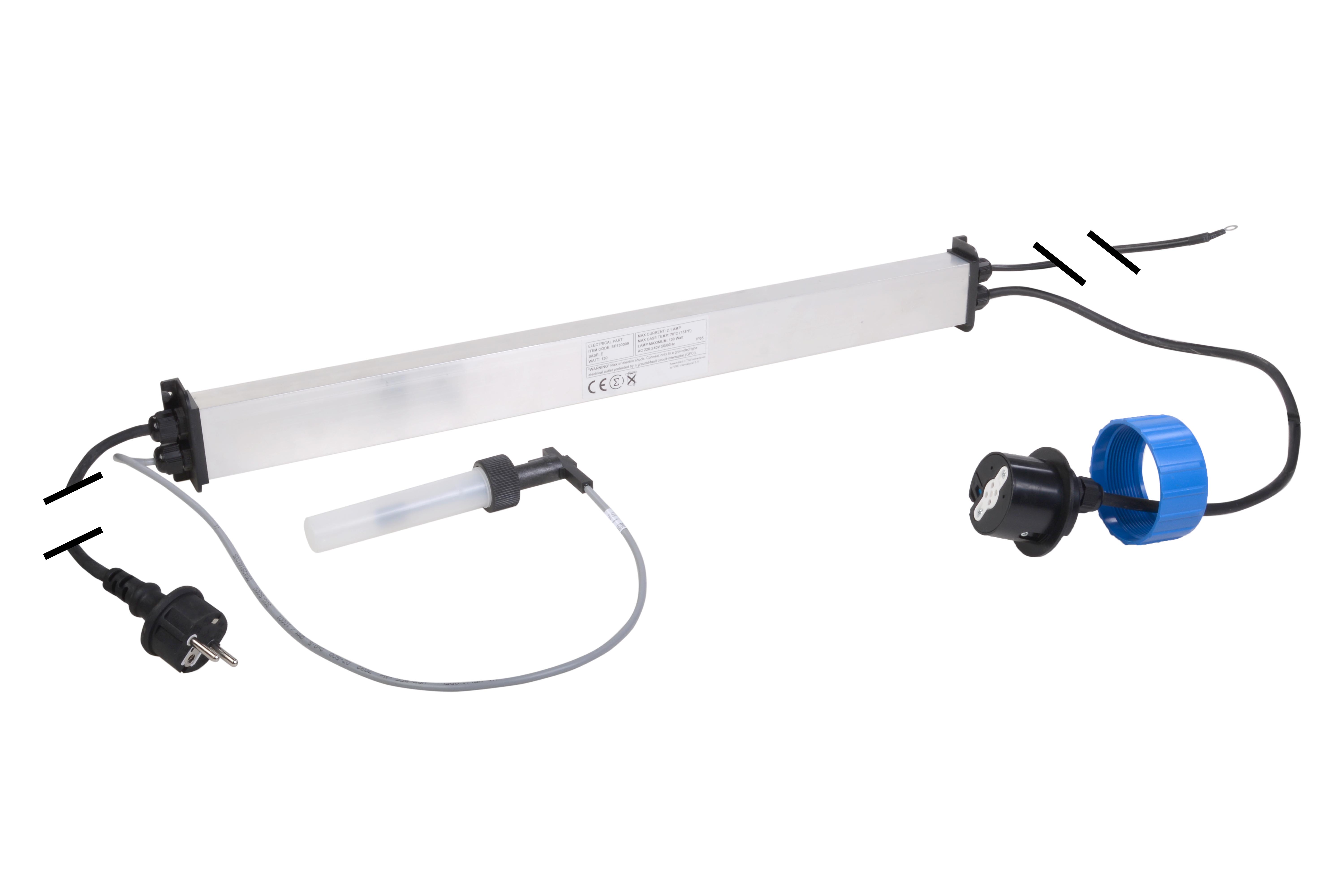 Electr. ged. UV-C amalg 130W +flow switch Blue Lagoon