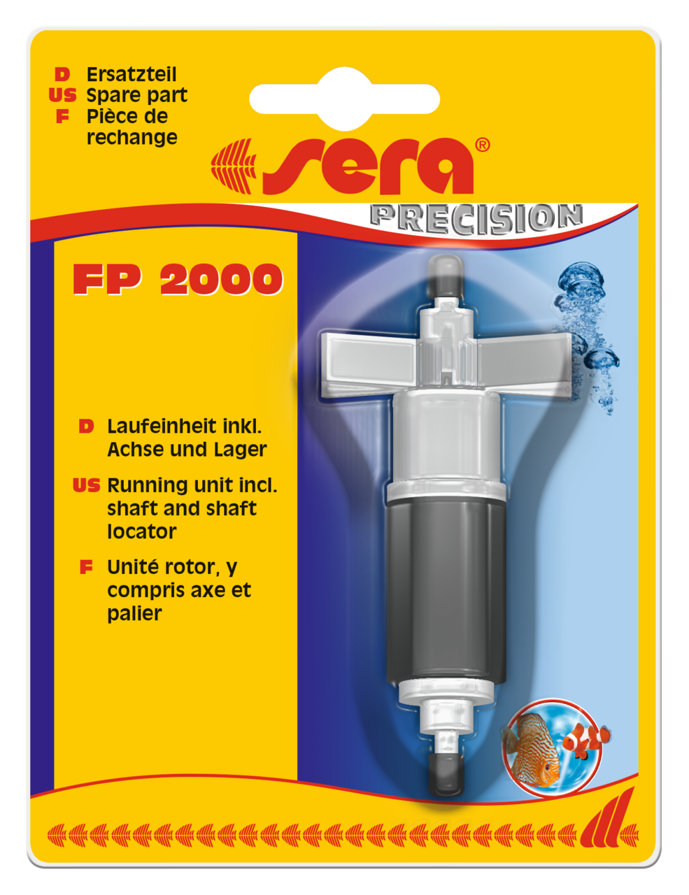 Sera FP 2000 Loopeenheid met As en Lagers - Duurzaam, Past Perfect & Makkelijk te Monteren