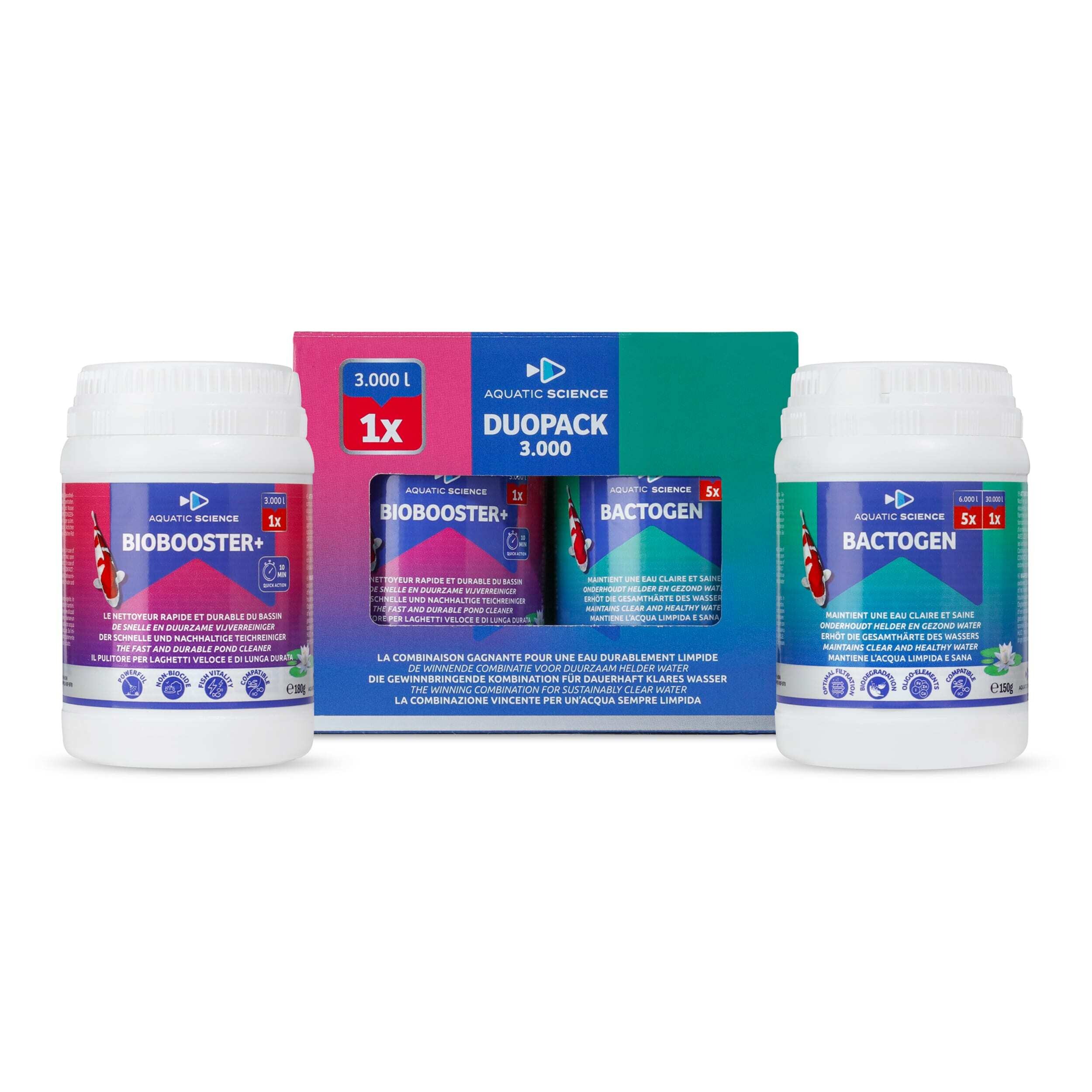Aquatic Science Duo Pack 3000 - Vijver & Zwembad Herstel - Biobooster & Bactogen - 3000L