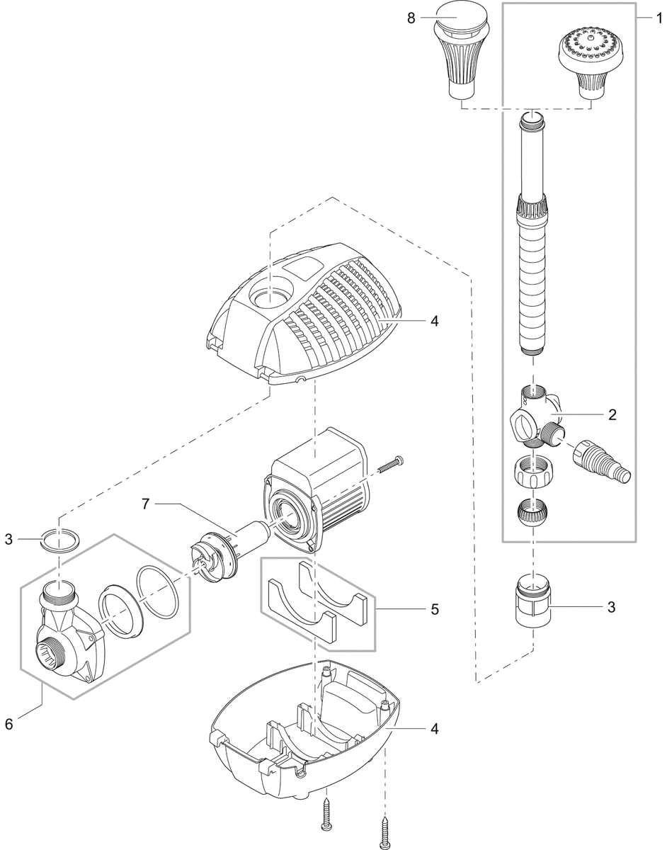 Oase Aquarius Fountain Set 5500 | Onderhoudsarm Pomphuis voor Vijverfontein | Optimale Vijverbeleving afbeelding