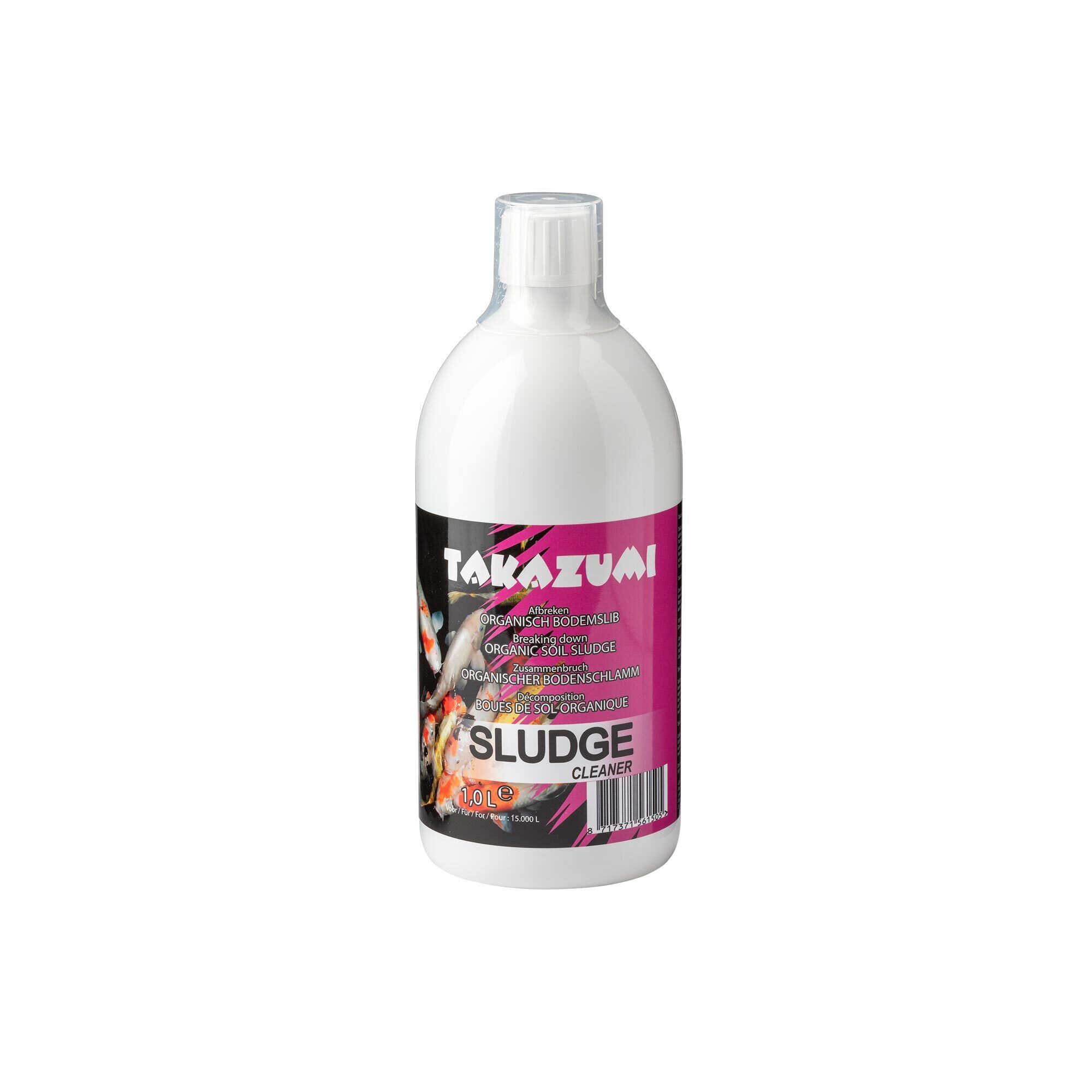 Takazumi Sludge Cleaner 1000ml - Actieve Slibverwijderaar voor Heldere, Gezonde Vijvers afbeelding