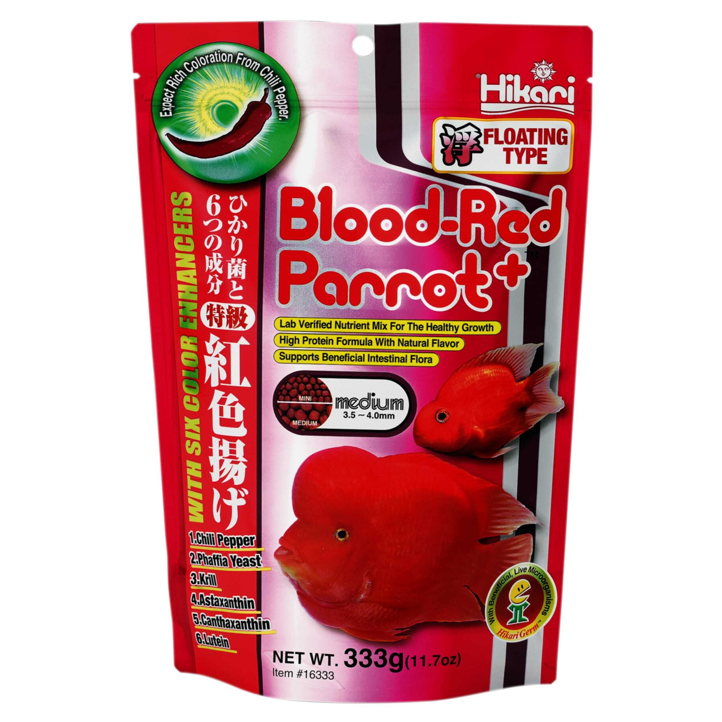 Hikari Blood-Red Parrot Medium 333g - Speciaalvoer voor Kleurrijke Cichliden