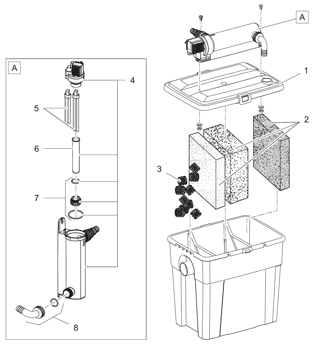 Ersatzschwämme MKF 8000 - Oase-Ersatzteile