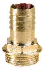 Europond Messing Vaareind 3/8" Buitendraad x 8mm Tule - Duurzame Waterdichte Vijververbinding afbeelding