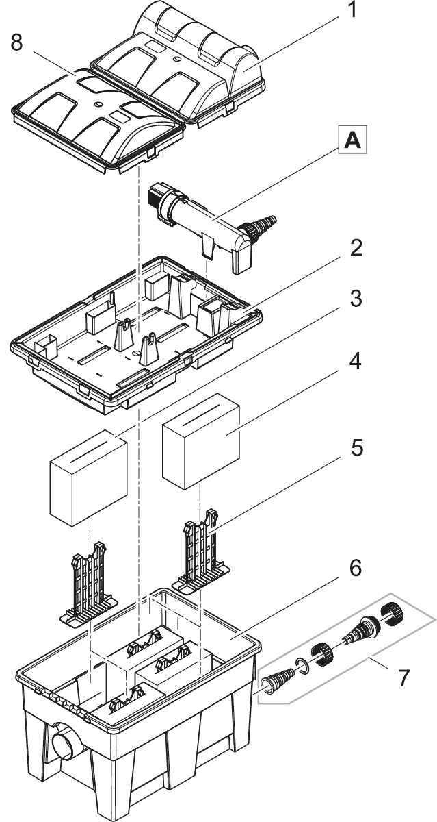 Deksel Pontec DLF met UVC OEM03