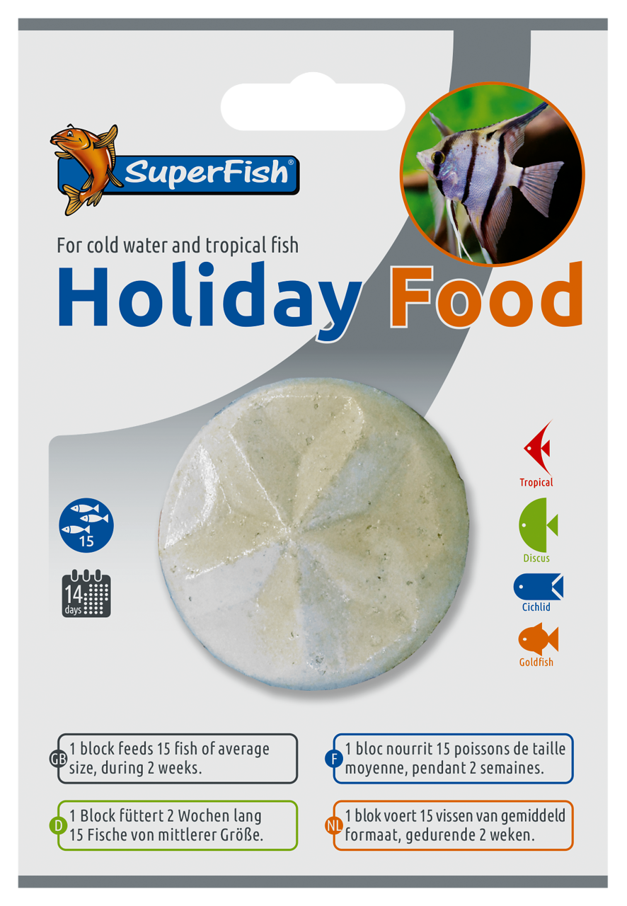 Superfish Holiday Food 1x - 2 Weken Voer Voor 15 Aquariumvissen - Langdurig Vakantievoer afbeelding