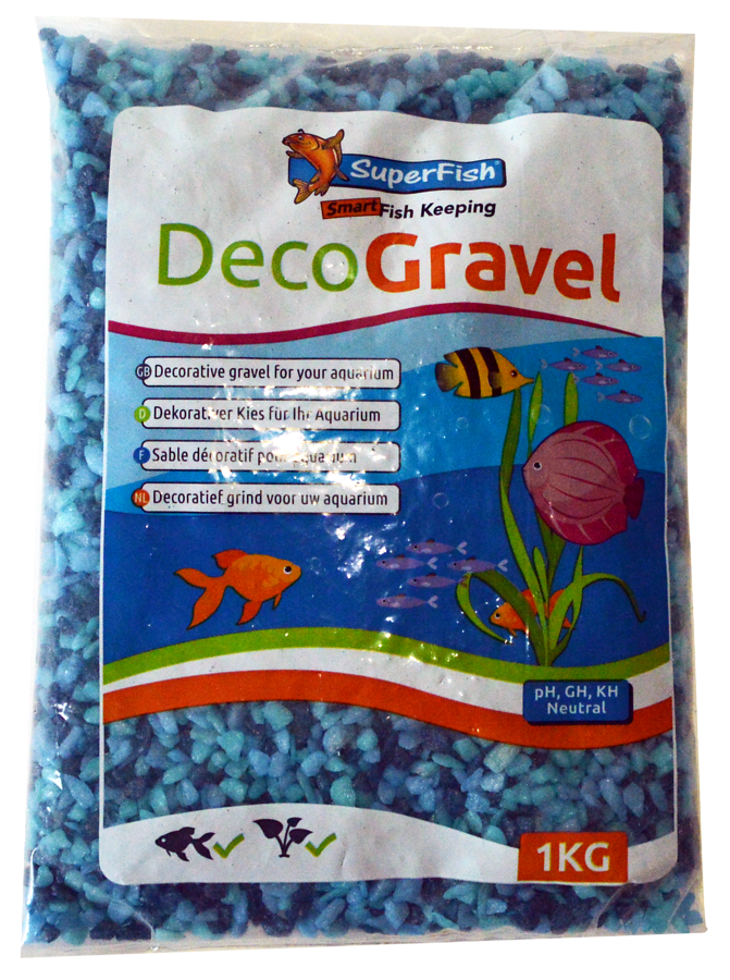 Superfish Deco Grind Mix Blauw 1kg - Neon Aquariumgrind Veilig voor Alle Aquaria afbeelding