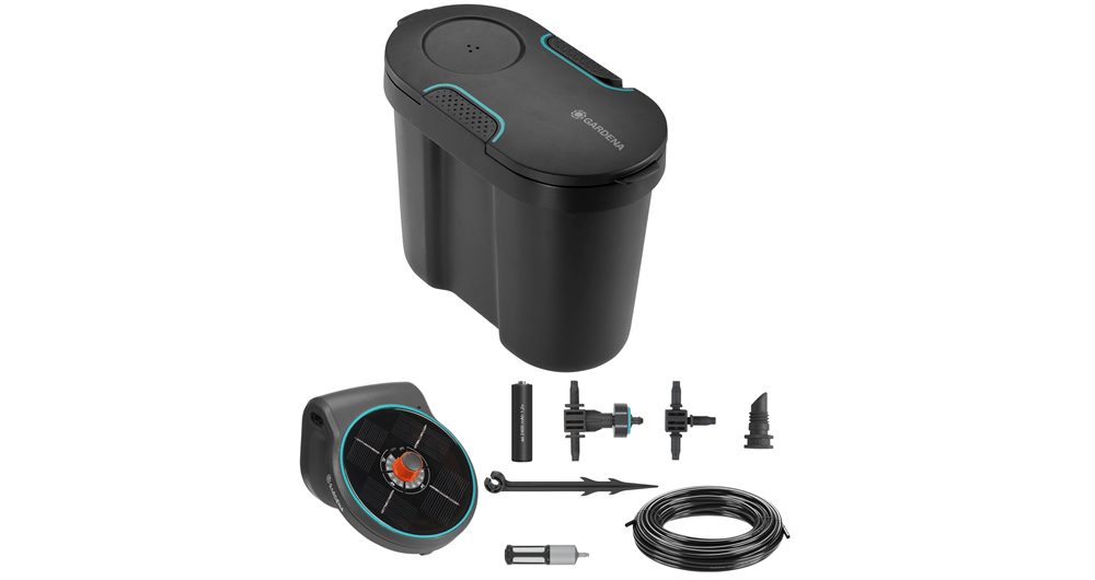 Gardena AquaBloom Set: Zonne-Energie Bewateringssysteem, 10,5L Reservoir - Tot 12 Dagen Automatisch Water afbeelding