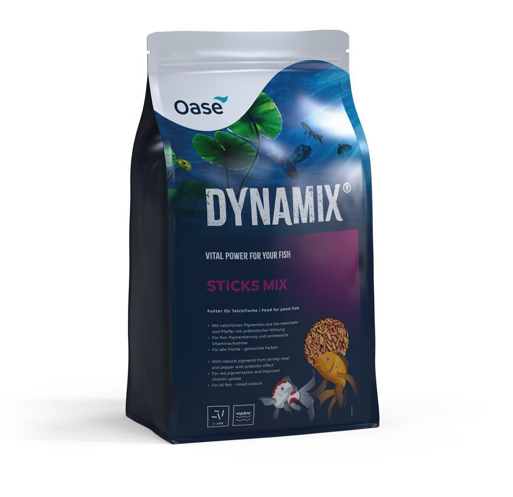 Oase DYNAMIX Sticks Mix 20L - Compleet Vijvervoer met Natuurlijke Kleurversterkers & Peper afbeelding