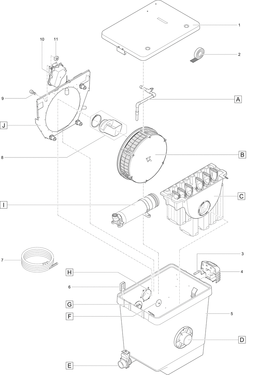 Set toebehoren drum filter pump-fed II afbeelding