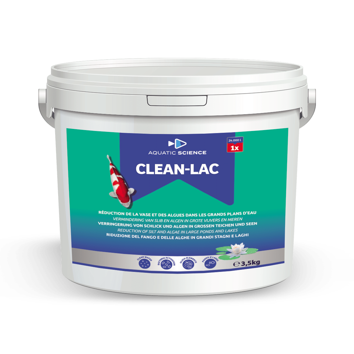 Aquatic Science Clean-Lac 25 m² - Kristalhelder Vijverwater Zonder Filter en Natuurlijk Evenwicht afbeelding