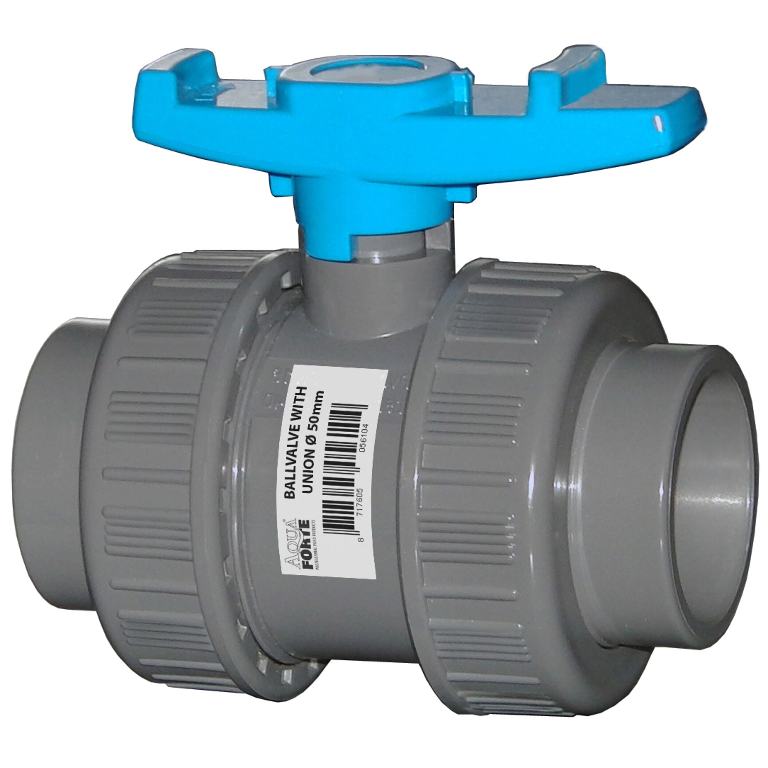 Kogelkraan PVC dubbele wartel 40 mm