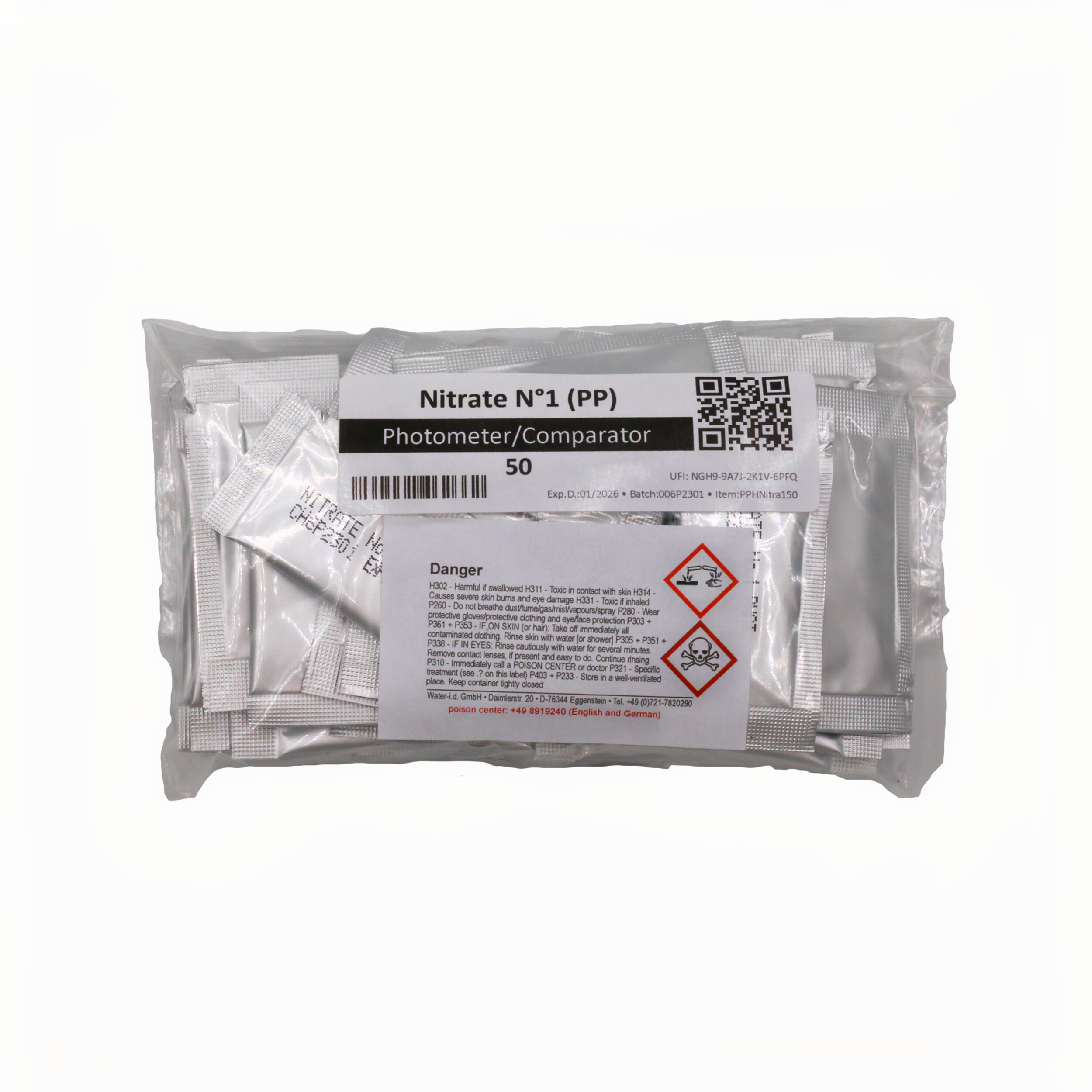 50 sachets poudre Nitrate N°1 pour Poollab 2.0