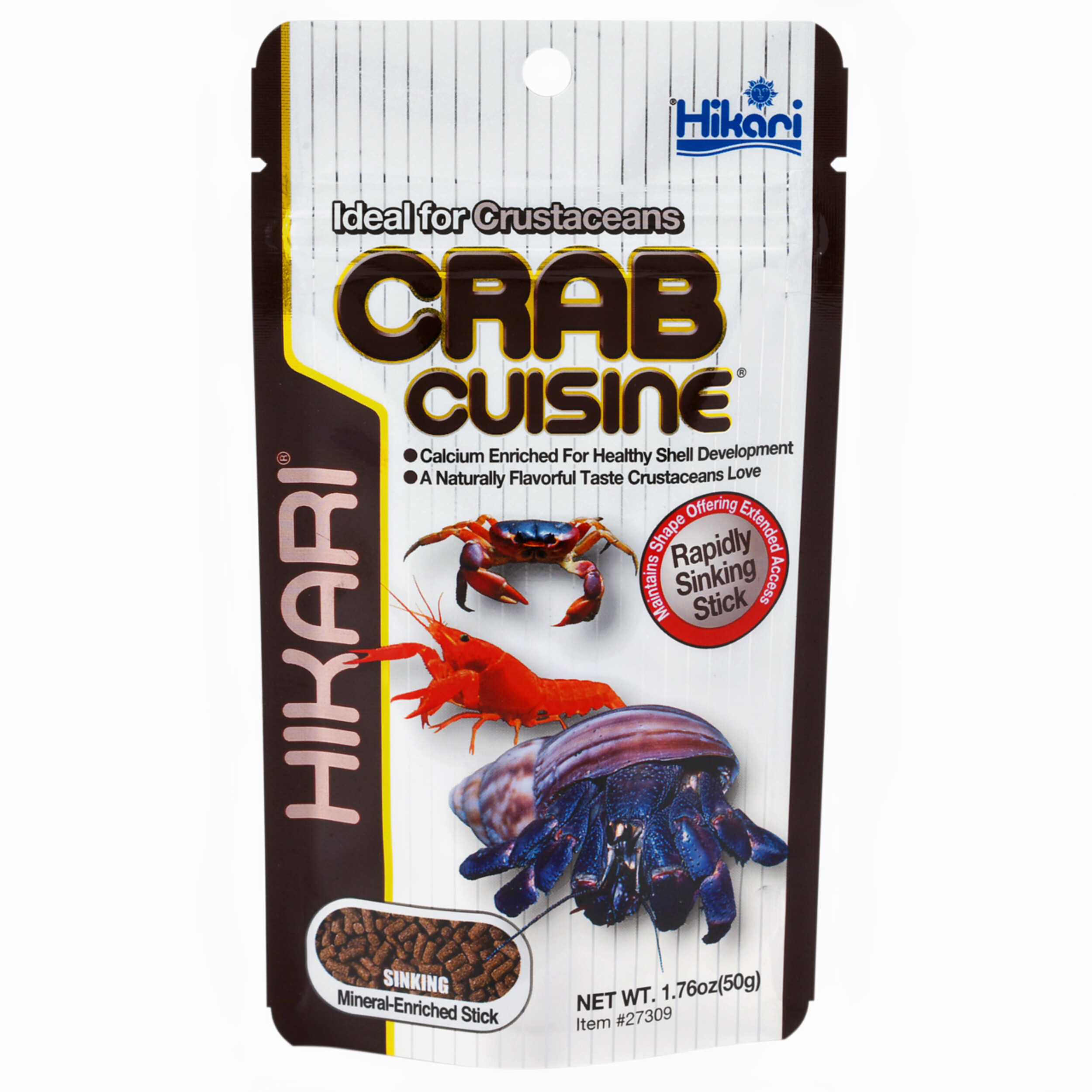 Hikari Crab Cuisine Ministicks 50g - Voedzaam Voer voor Zoet- & Zoutwater Schaaldieren