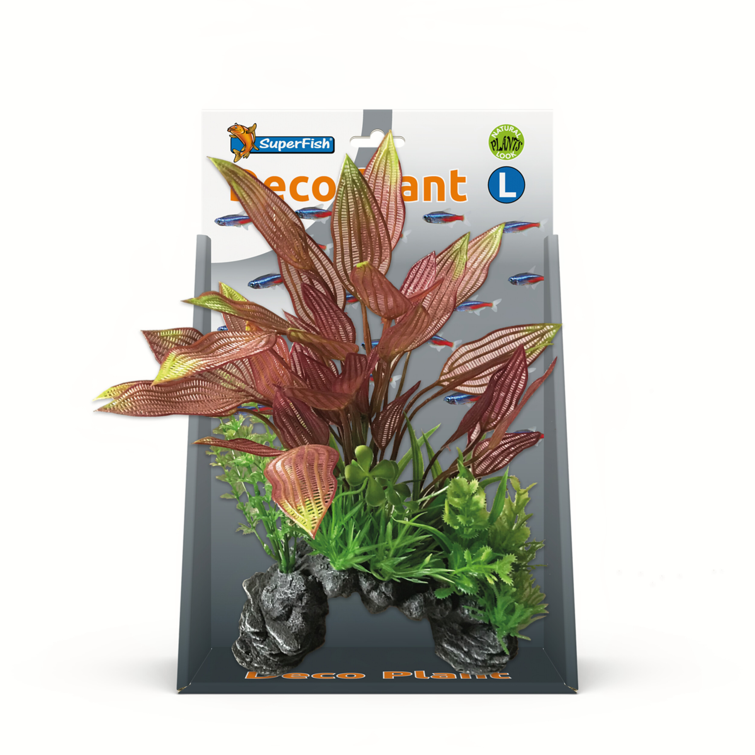 Superfish Deco Plant L Henkelianus - Kunststof Aquariumplant, Onderhoudsvrij en Visveilig