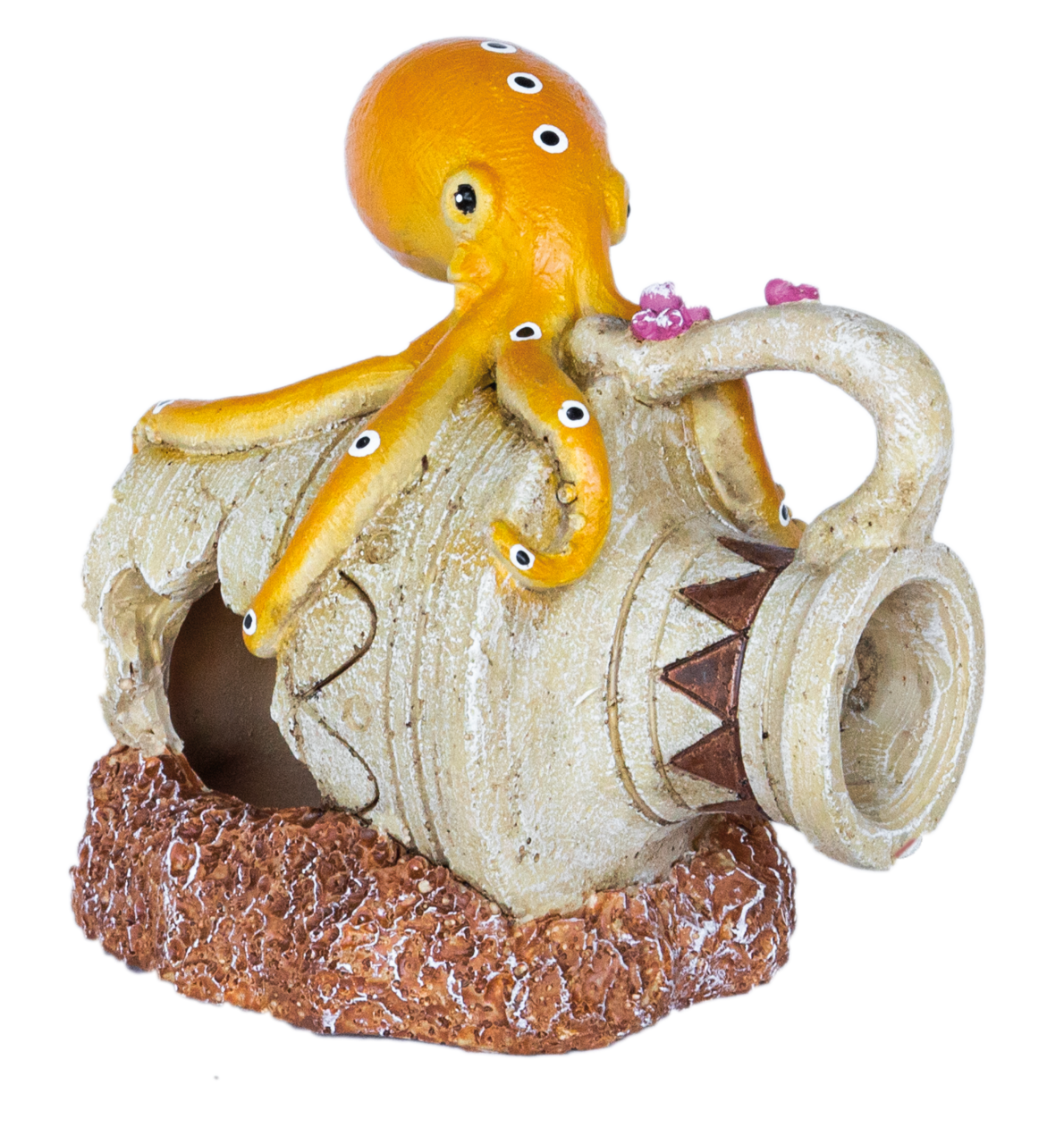 Superfish Deco Jar Octopus - Handgeschilderd, Milieuvriendelijk Hars Aquariumornament afbeelding