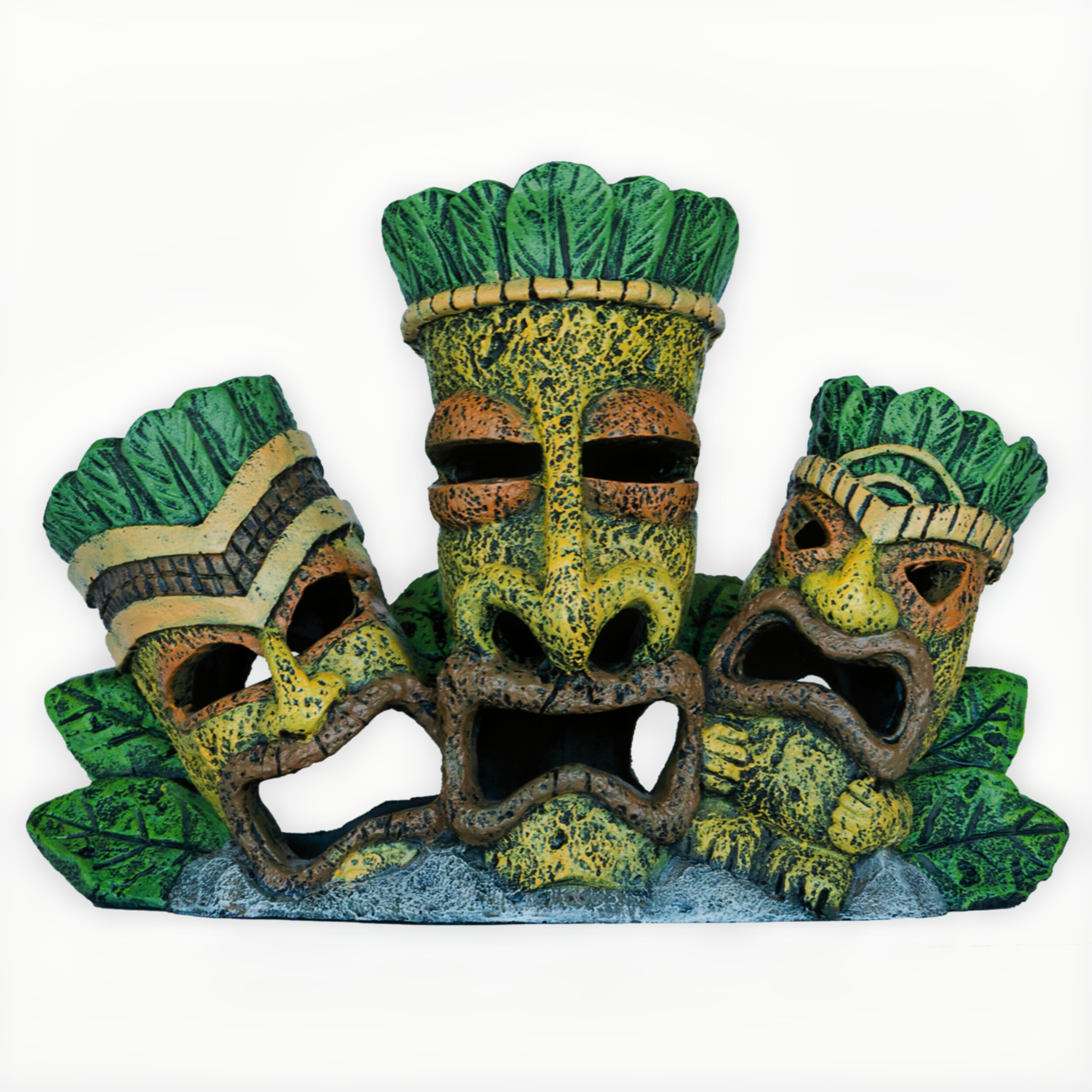 Superfish Deco Tiki Triple Brown - Handgeschilderde Milieuvriendelijke Aquariumdecoratie