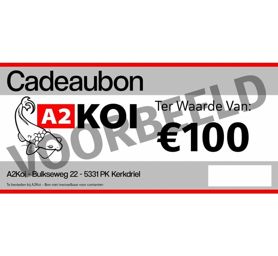 €100,- Cadeaubon A2KOI