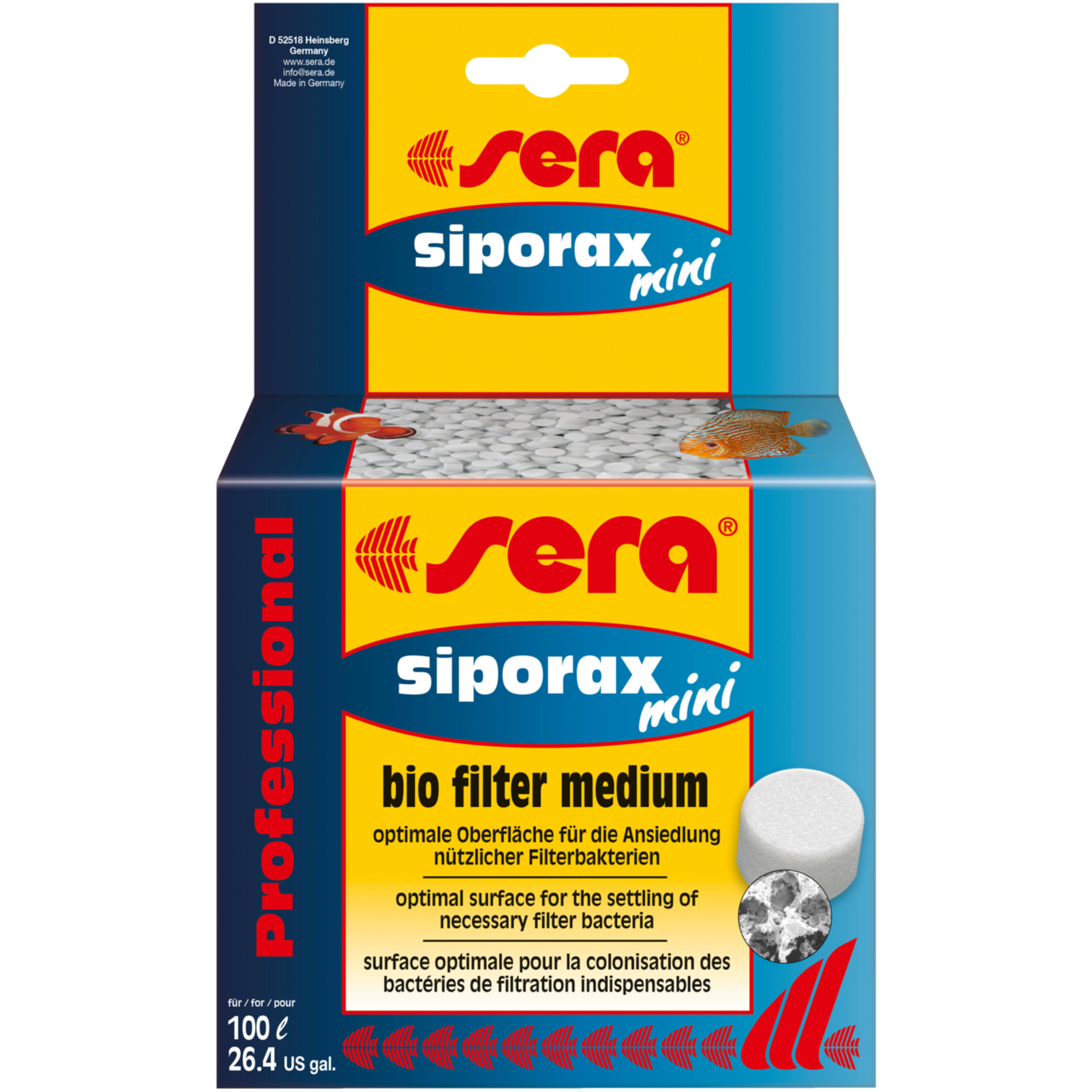 Sera Siporax Mini Professional 130gr - Biologische Filter voor Aquaria tot 100L