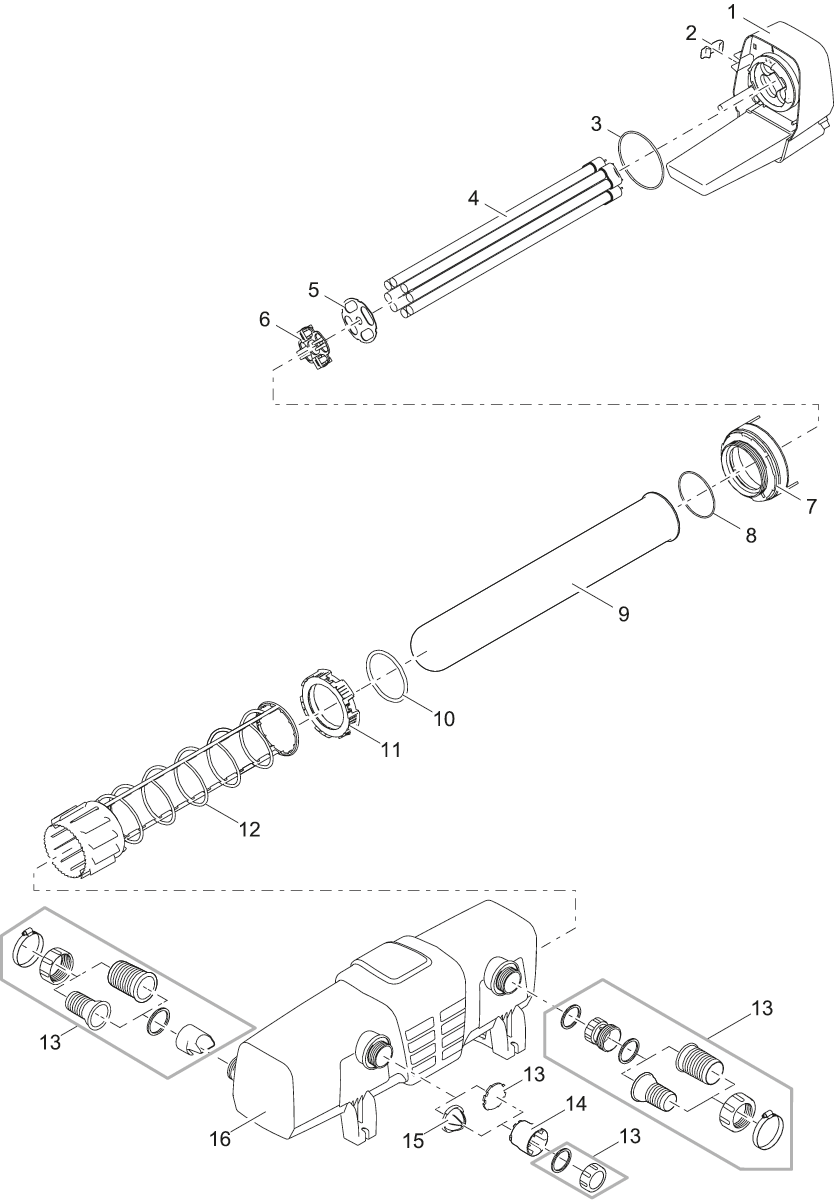 UVC-lamphouder V2A Bitron Eco 120 2018 afbeelding