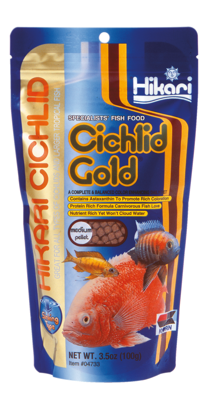 Hikari Cichlid Gold Medium 100g - Kleurversterkend Zinkend Visvoer voor Carnivore Cichliden afbeelding