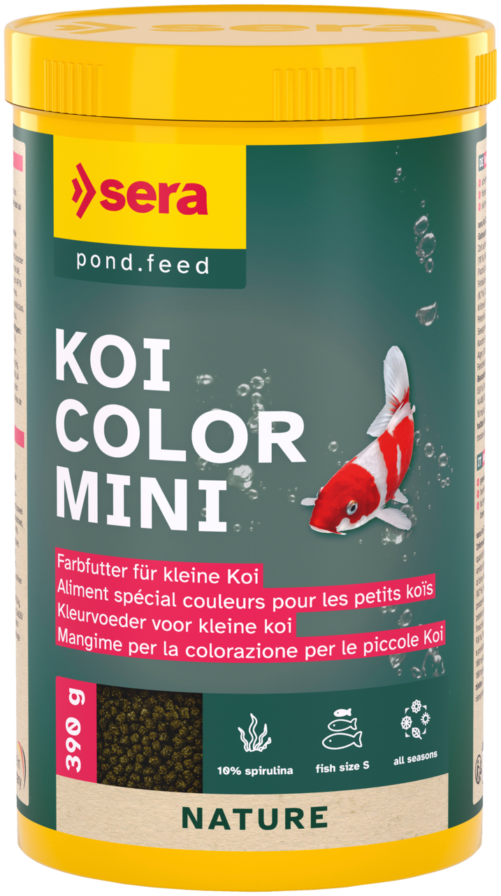 Sera Koi Color Mini - Kleurversterkend Voer voor Kleine Koi Tot 12 Cm, 1000 ml/390g afbeelding