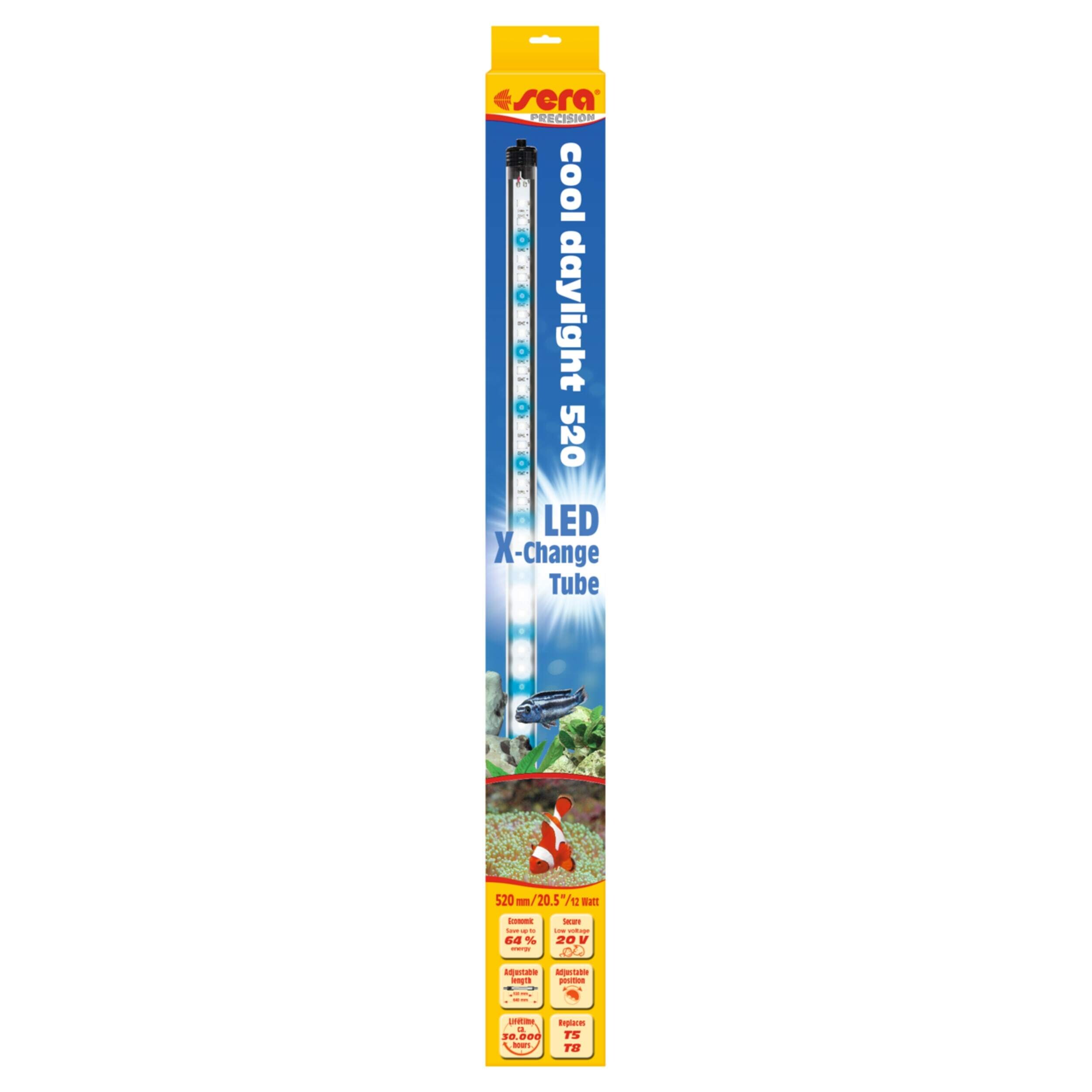 Sera LED Cool Daylight Aquariumverlichting 520mm 12W - Blauw Daglicht voor Zoetwater- en Zeewateraquaria
