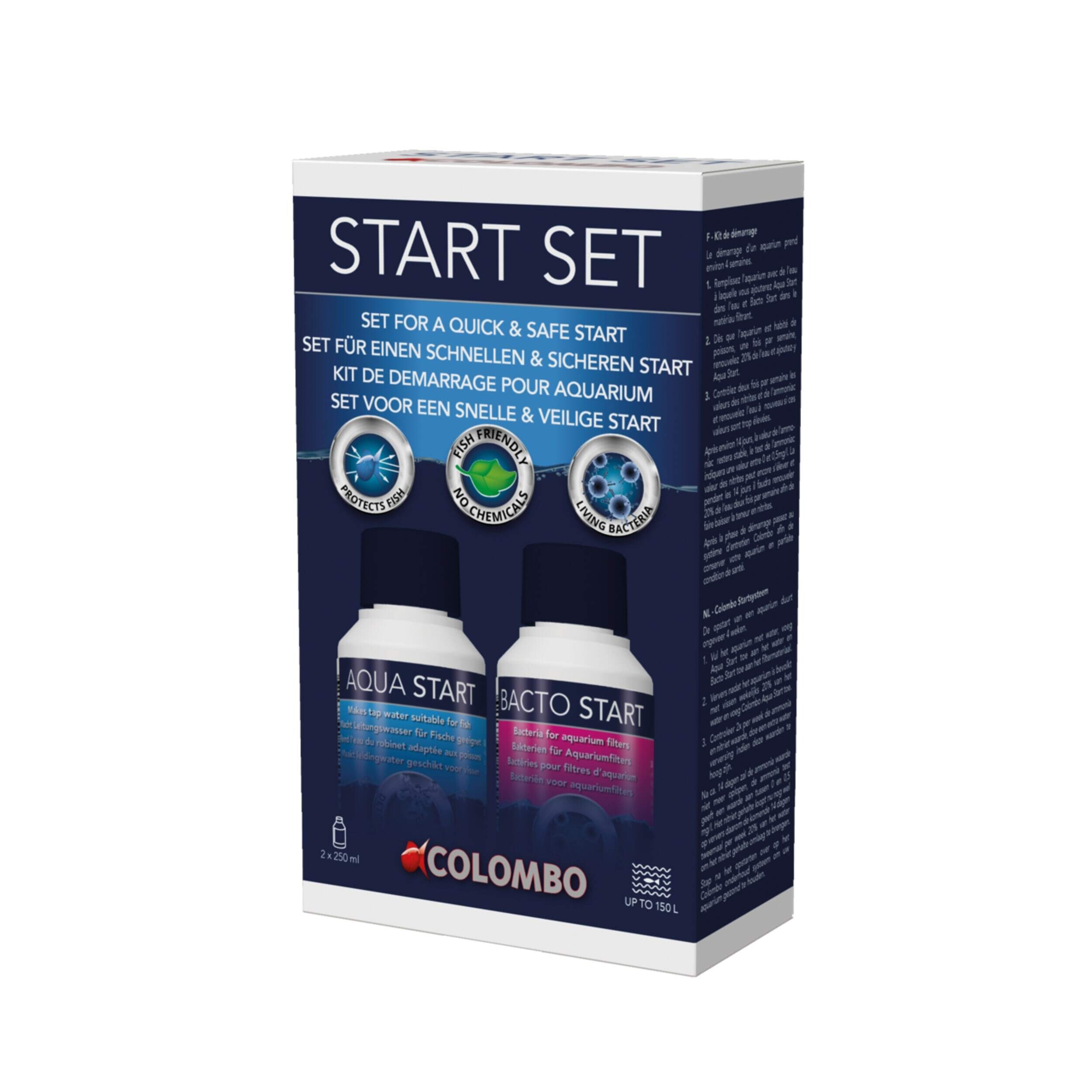 Colombo Aqua Start Combipack 250ml - Startpakket voor Nieuwe Aquaria Veilig & Evenwichtig