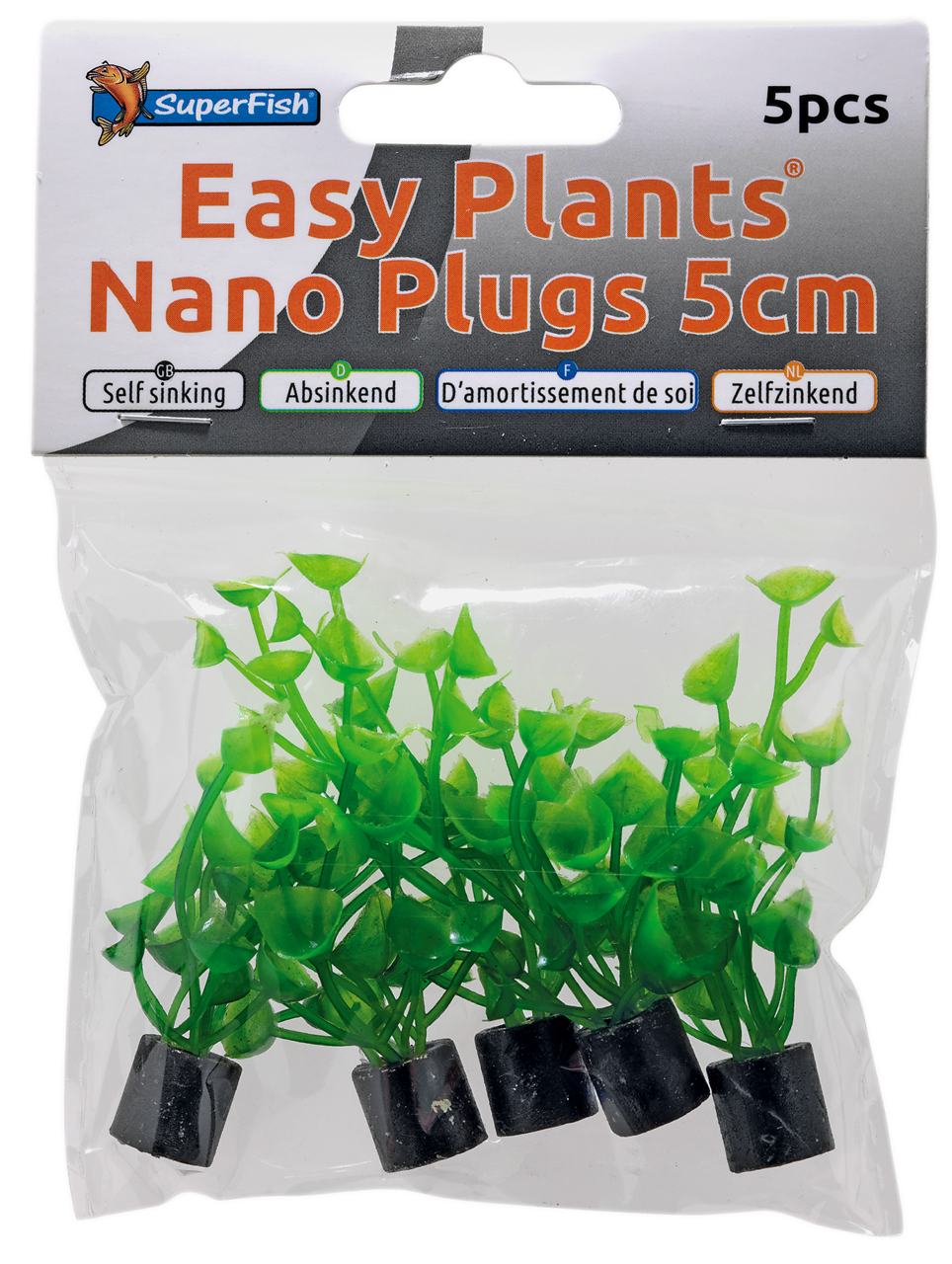 Superfish Easy Plants Nano Plug 5cm - Set van 5 Mini Aquariumplantjes voor Nano Aquaria afbeelding