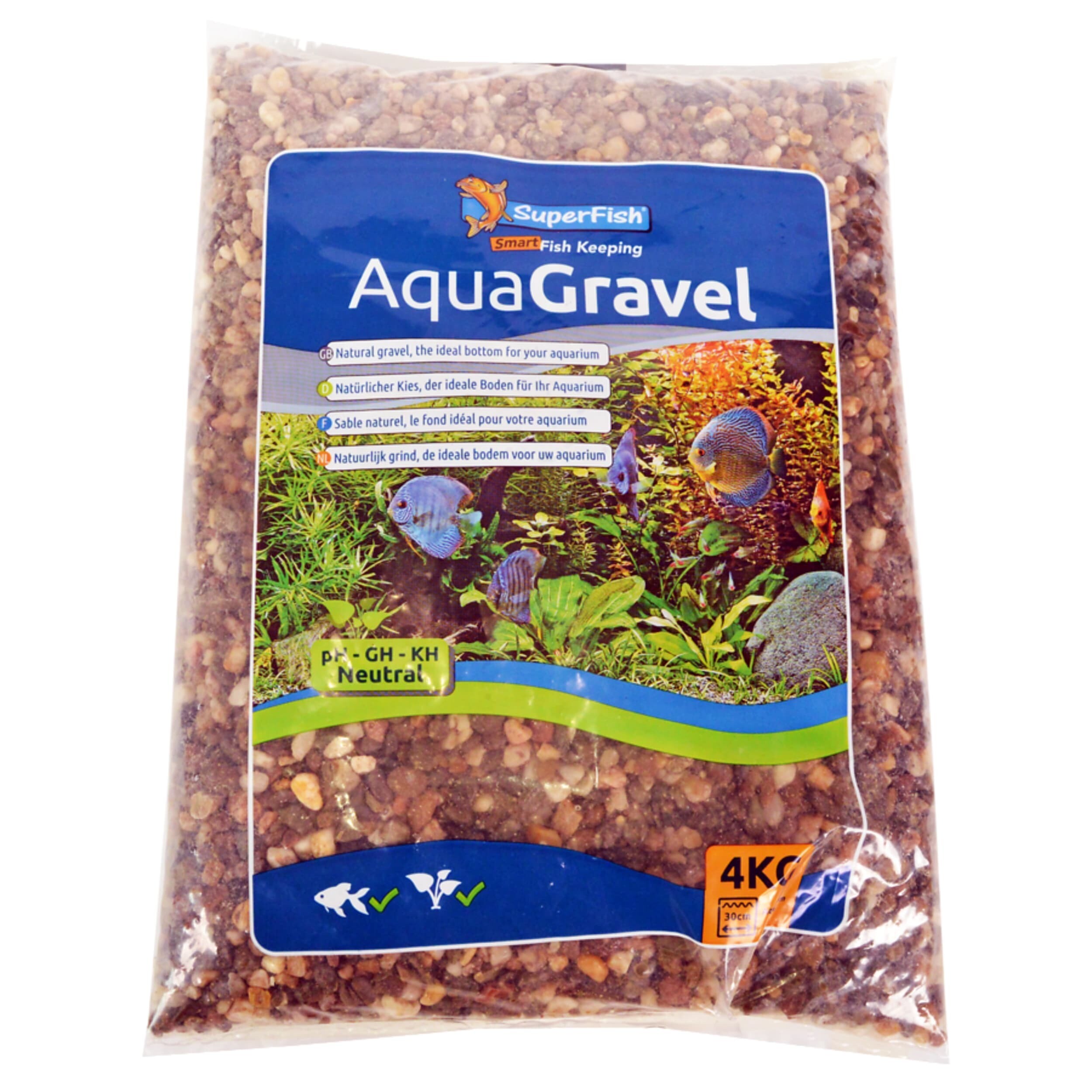 Superfish Aqua Grind Donker 3-6 mm Bodembedekking - Natuurlijk Aquariumgrind 4kg
