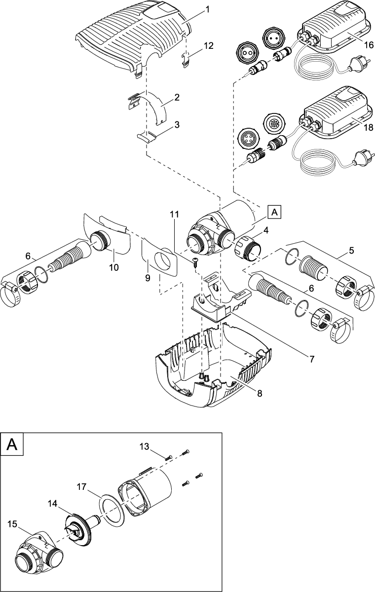 Oase Voedingsadapter 100 VA/12 V DC 8A V-2021 - Duurzaam en Krachtig voor Buiten Gebruik afbeelding