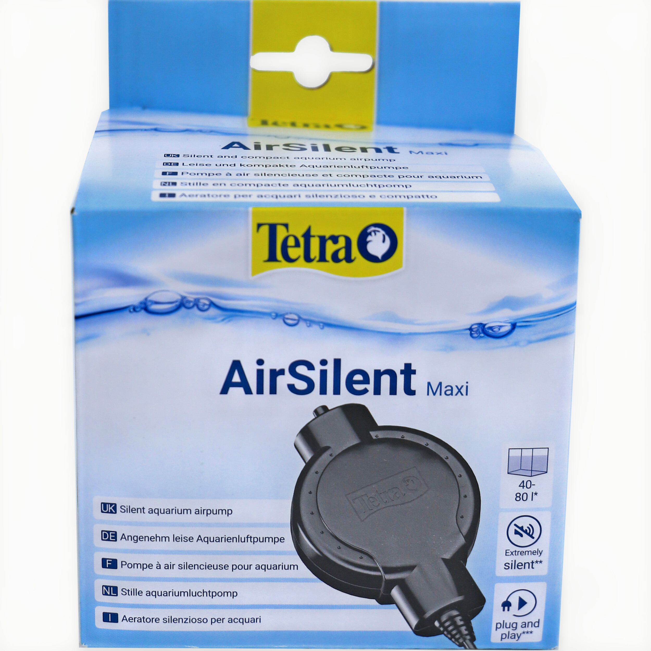 Tetra Airsilent Maxi Luchtpomp voor Aquaria 40-80L - Zeer Stil & Energiebesparend