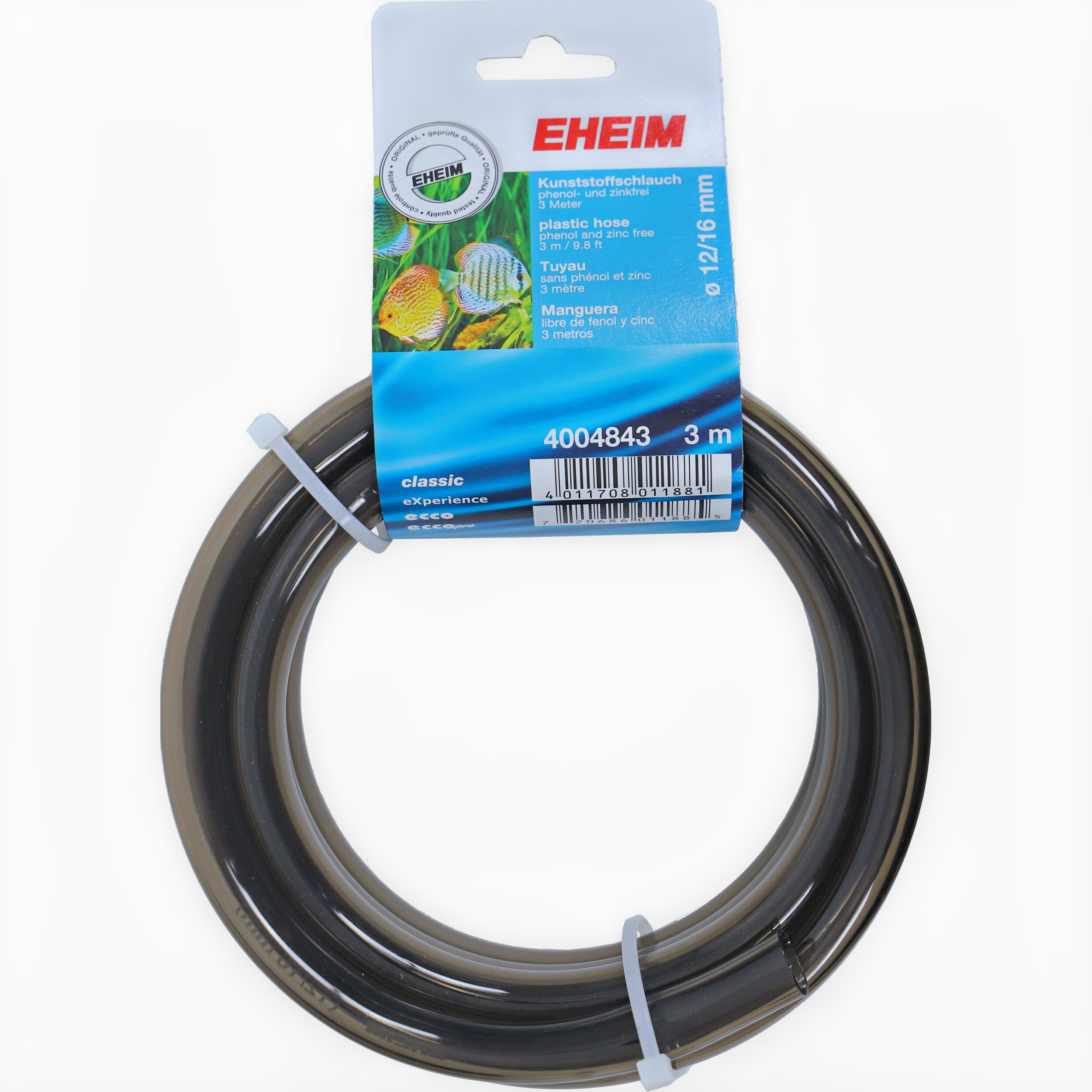 Eheim Aquarium Slang 12/16mm 3m Antraciet - Flexibel & Phenolvrij voor Veilige Filterverbinding